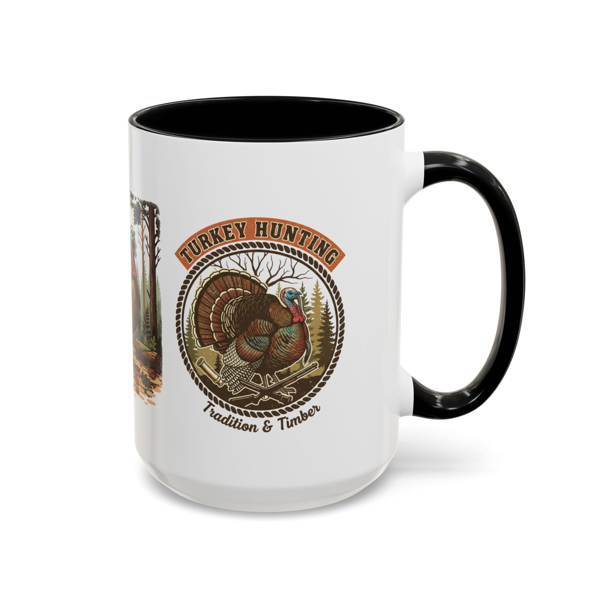 Turkey Hunting Coffee Mug — Rustic Wild Turkey Accent Mug (11/15 oz)
