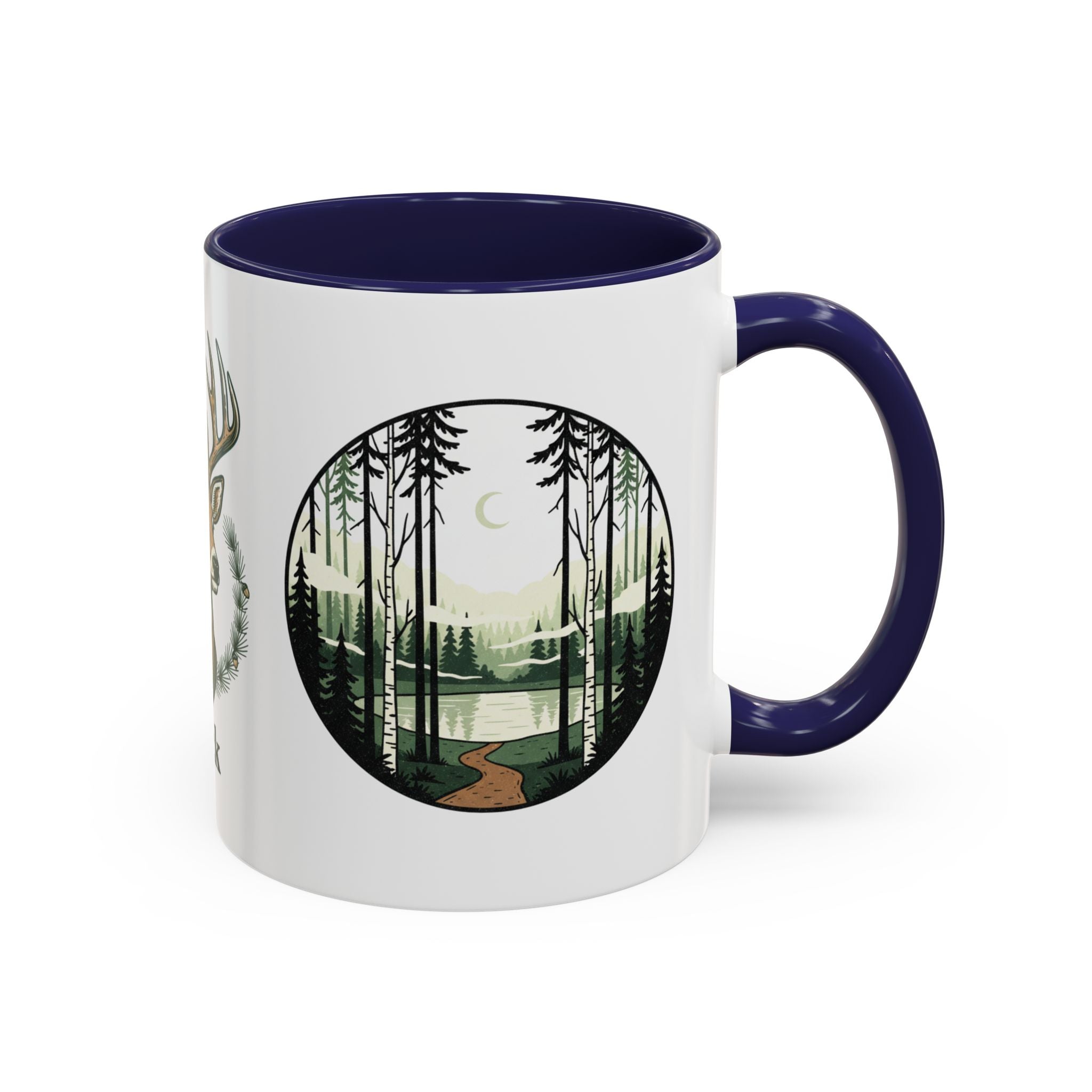 Buck Deer Coffee Mug — Forest Scenic Accent Mug (11/15oz)