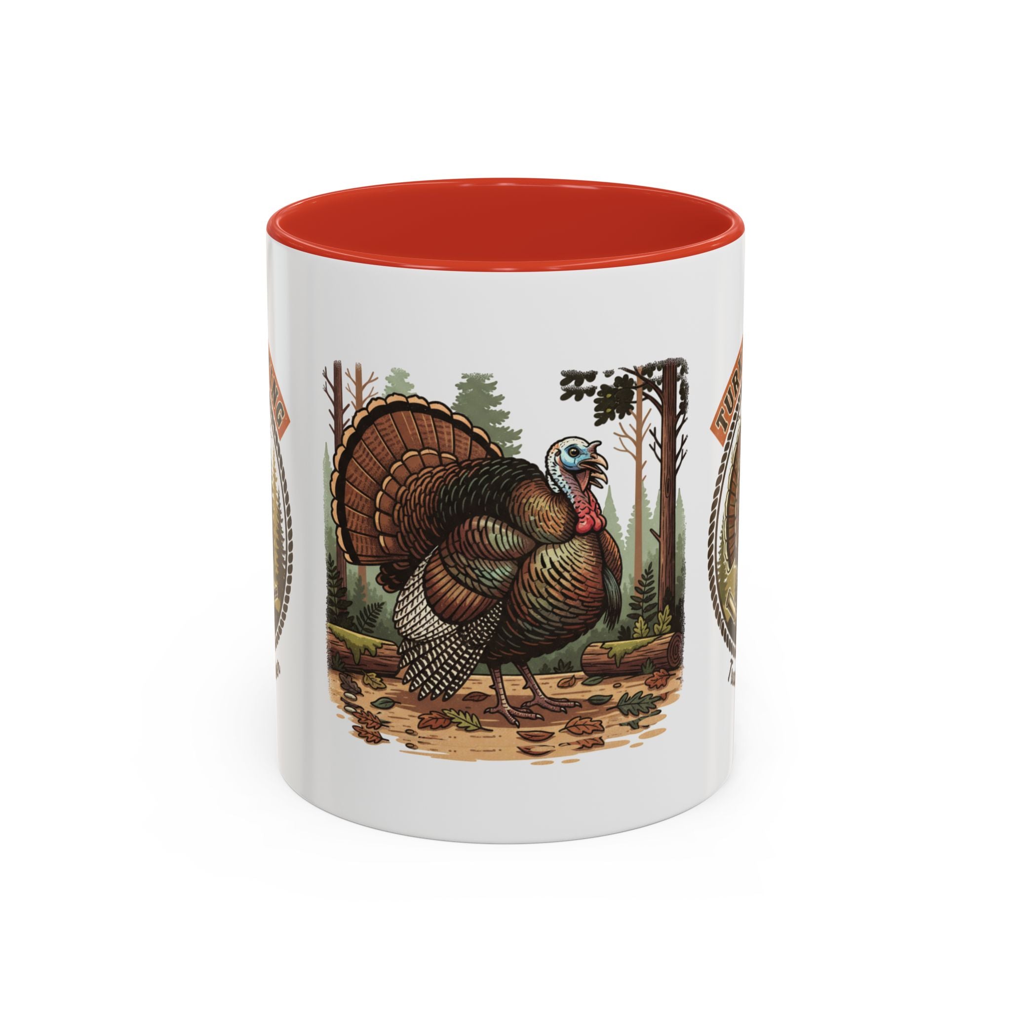 Turkey Hunting Coffee Mug — Rustic Wild Turkey Accent Mug (11/15 oz)