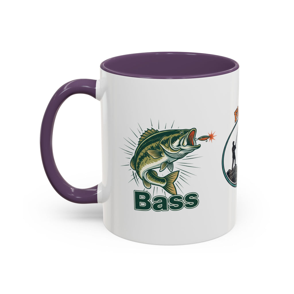 Fishing Mug — Animated Trout & Angler Coffee Cup (11/15oz)