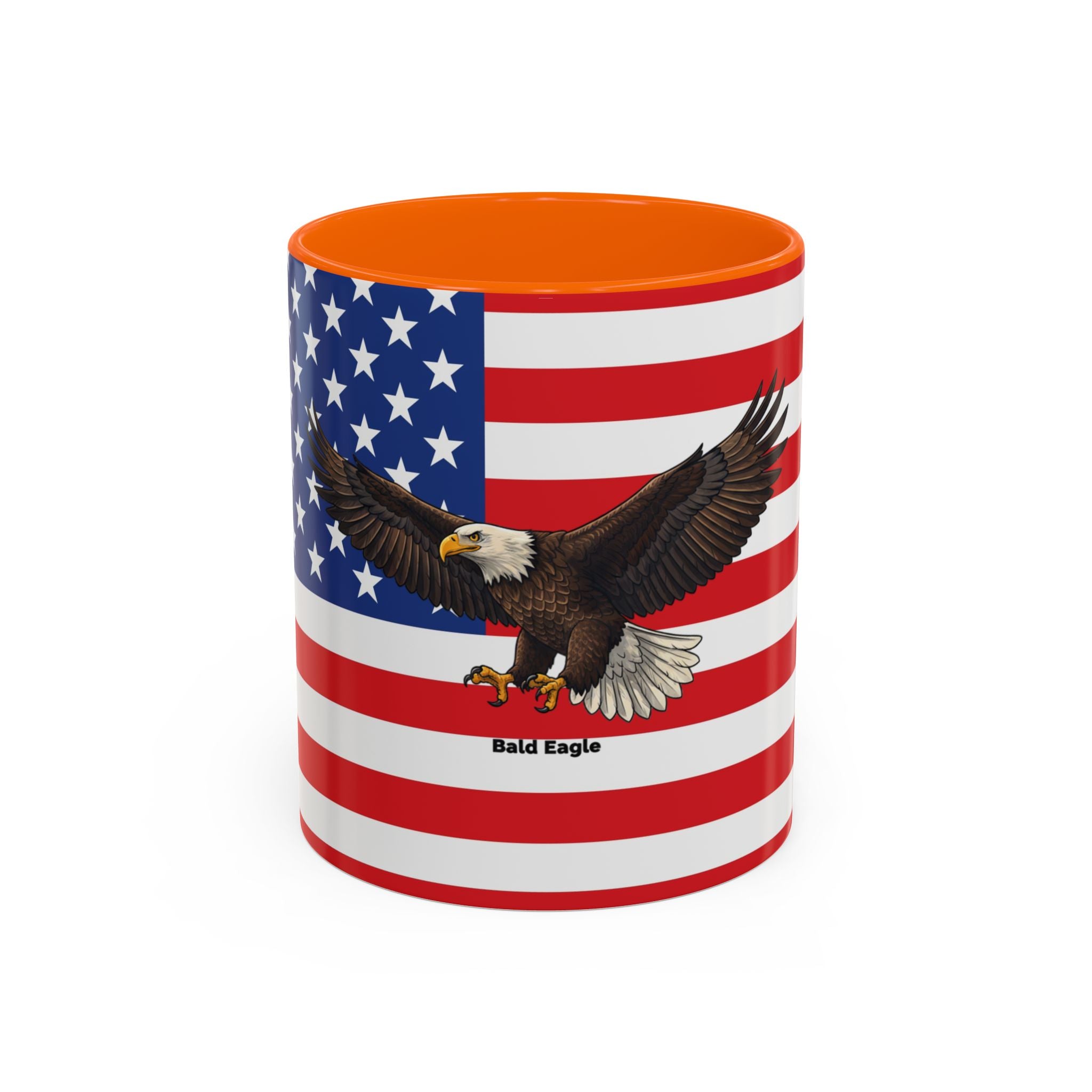 American Flag Mug with Bald Eagle – Patriotic Coffee Cup (11/15oz)