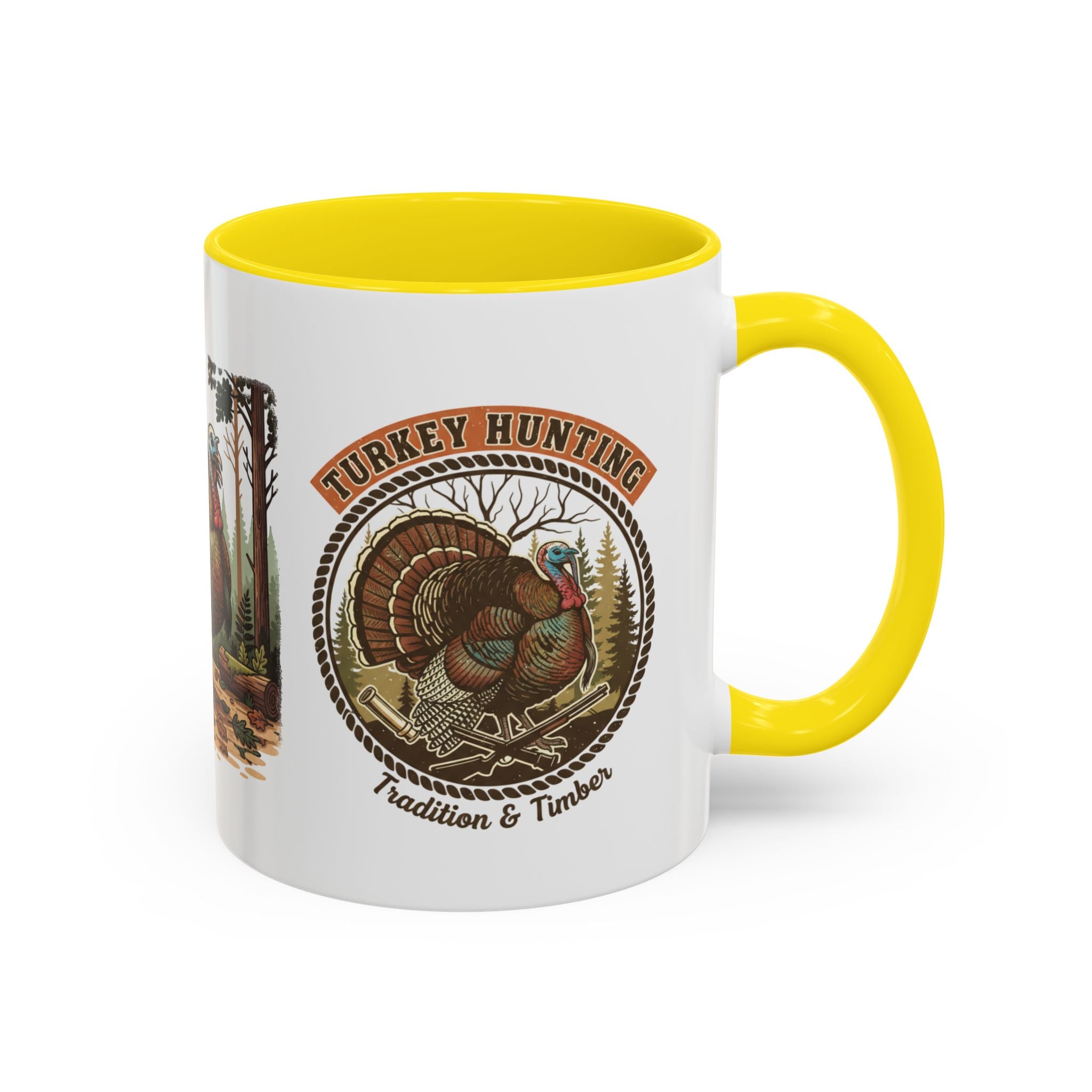 Turkey Hunting Coffee Mug — Rustic Wild Turkey Accent Mug (11/15 oz)