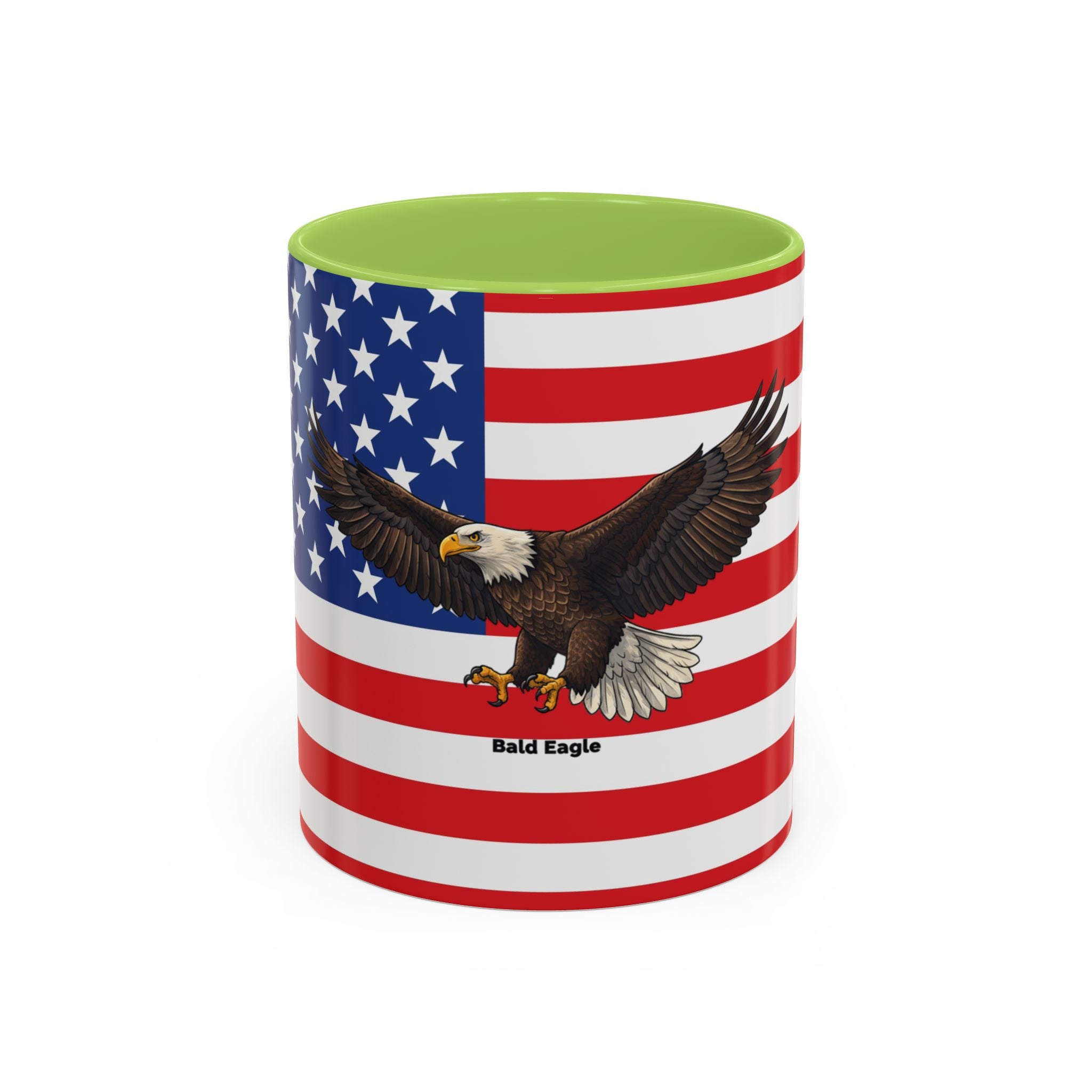 American Flag Mug with Bald Eagle – Patriotic Coffee Cup (11/15oz)
