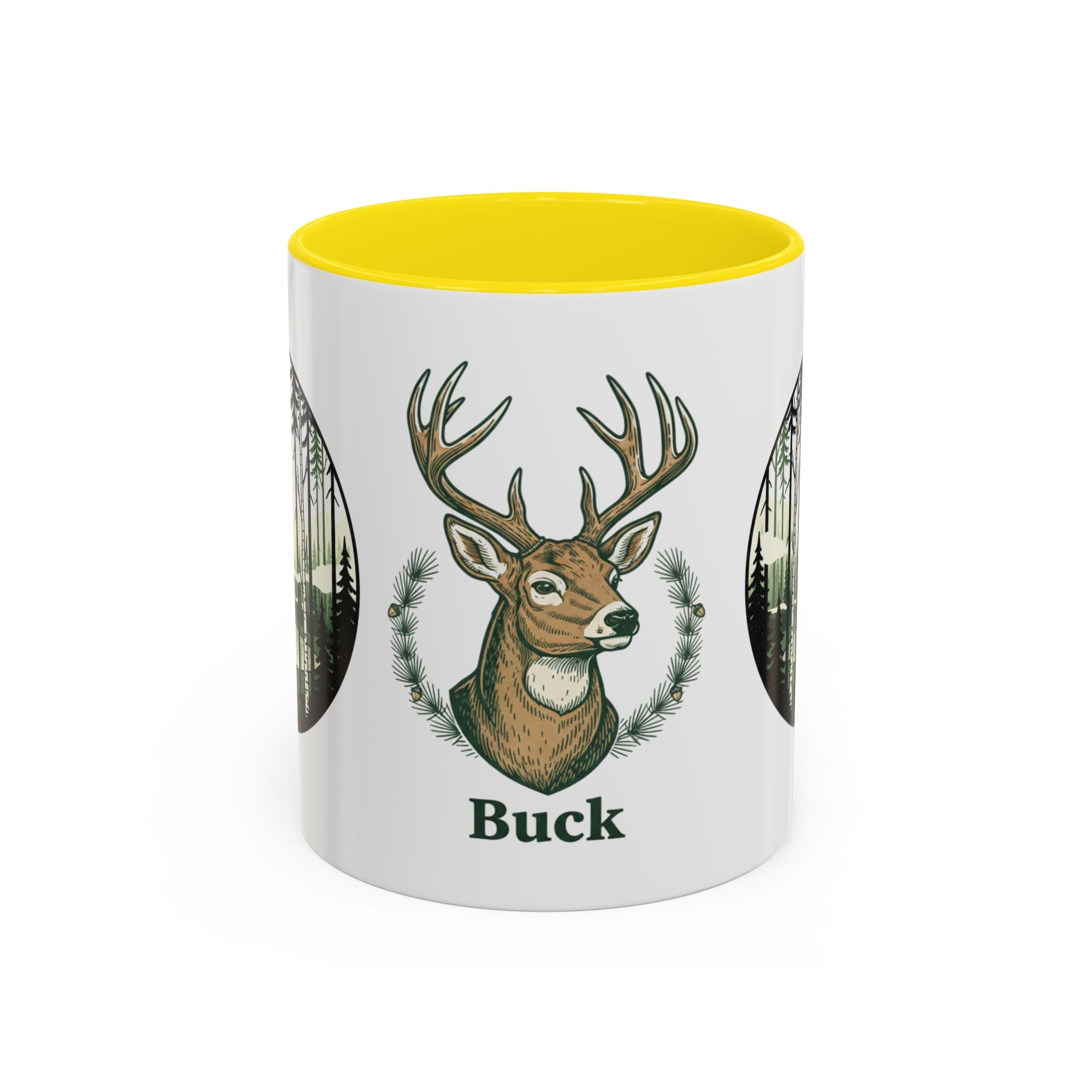 Buck Deer Coffee Mug — Forest Scenic Accent Mug (11/15oz)