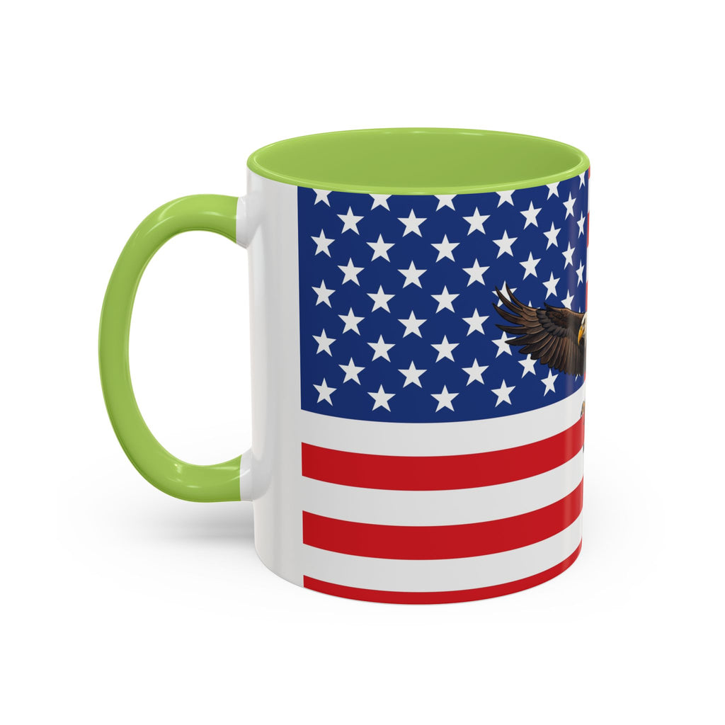 American Flag Mug with Bald Eagle – Patriotic Coffee Cup (11/15oz)