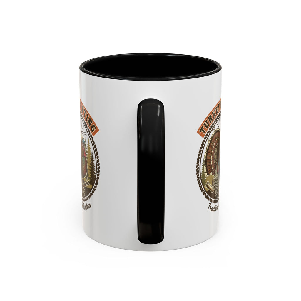 Turkey Hunting Coffee Mug — Rustic Wild Turkey Accent Mug (11/15 oz)