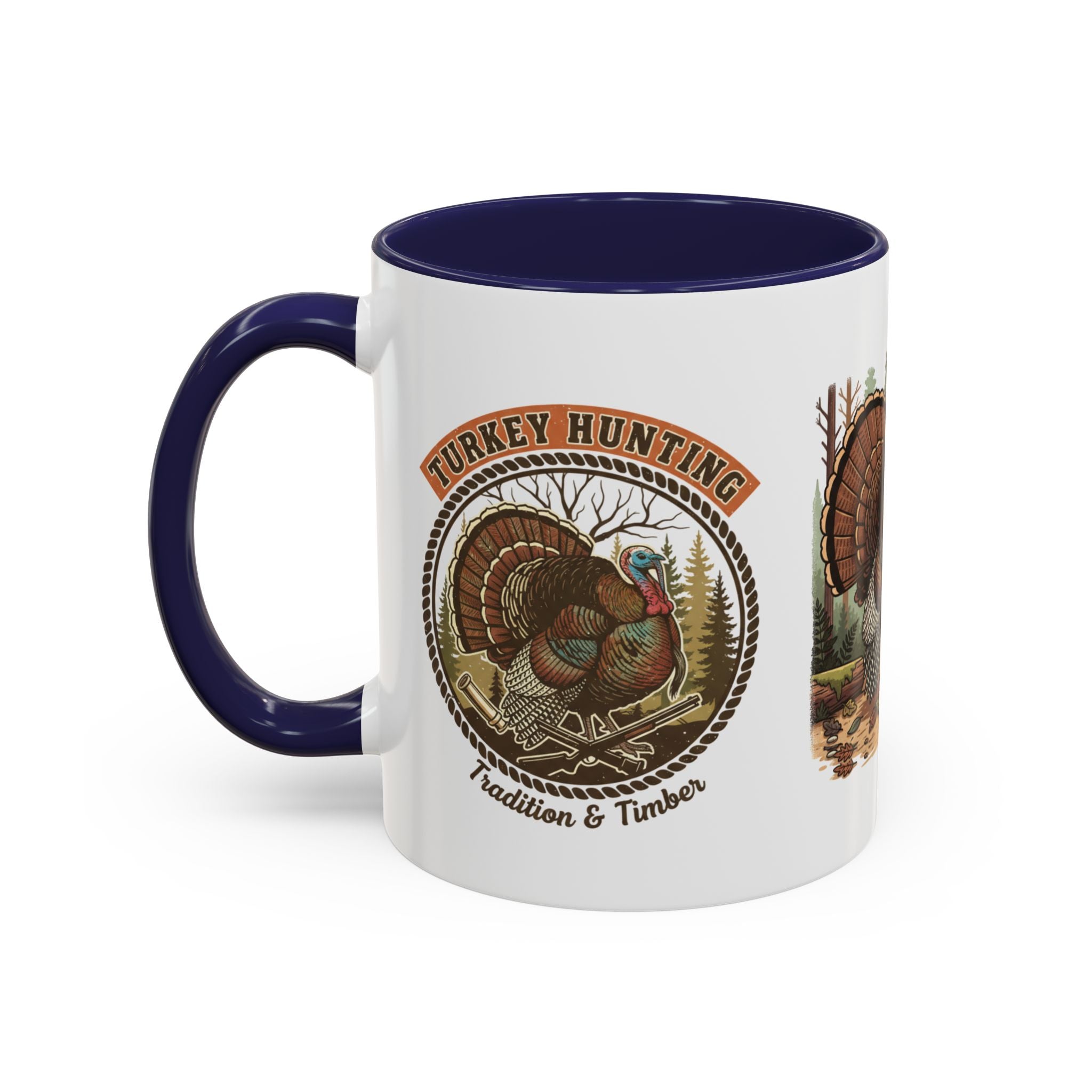 Turkey Hunting Coffee Mug — Rustic Wild Turkey Accent Mug (11/15 oz)