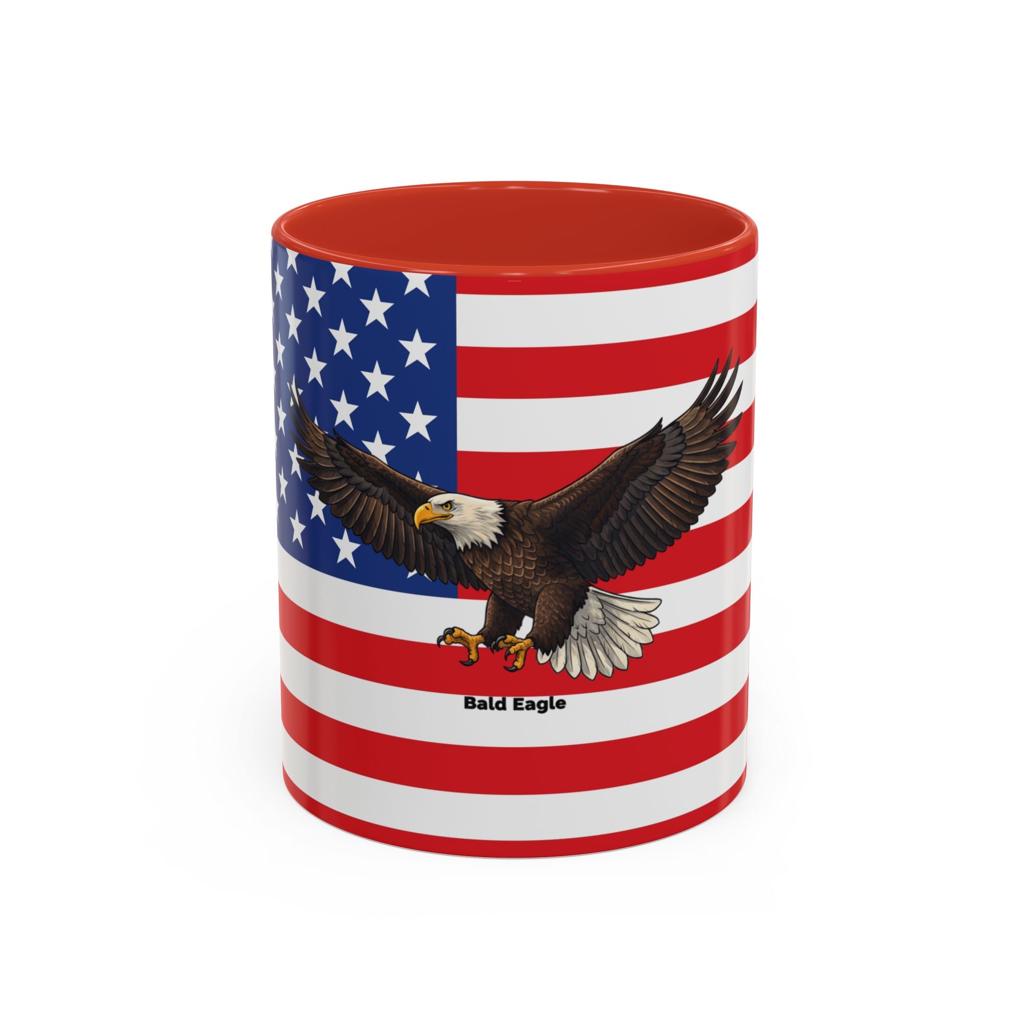American Flag Mug with Bald Eagle – Patriotic Coffee Cup (11/15oz)