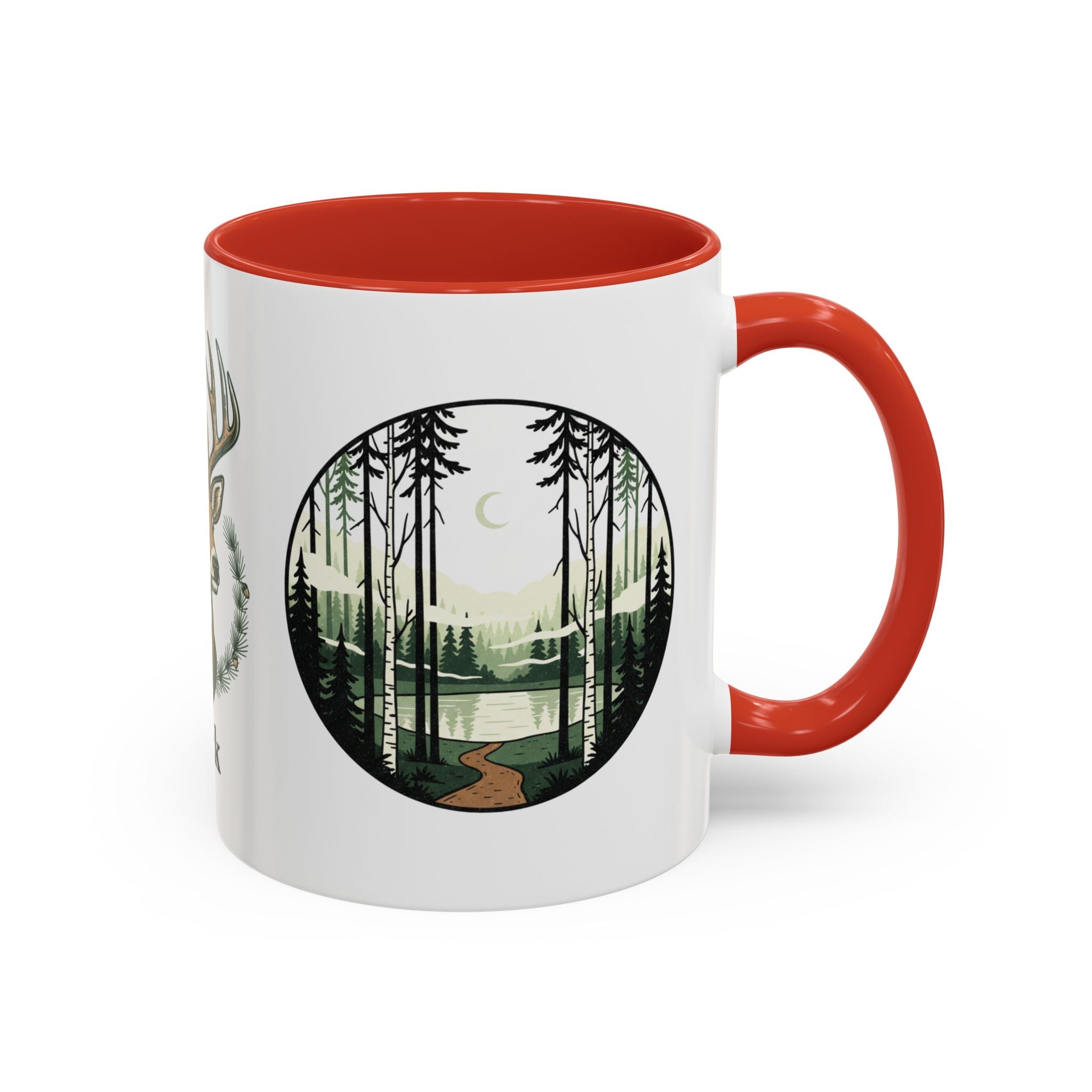 Buck Deer Coffee Mug — Forest Scenic Accent Mug (11/15oz)