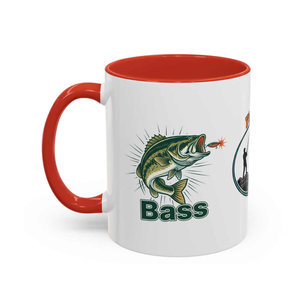 Fishing Mug — Animated Trout & Angler Coffee Cup (11/15oz)