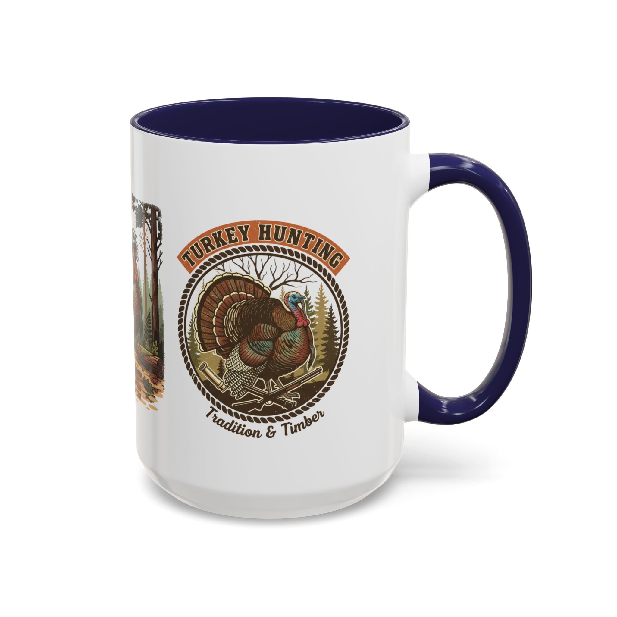 Turkey Hunting Coffee Mug — Rustic Wild Turkey Accent Mug (11/15 oz)