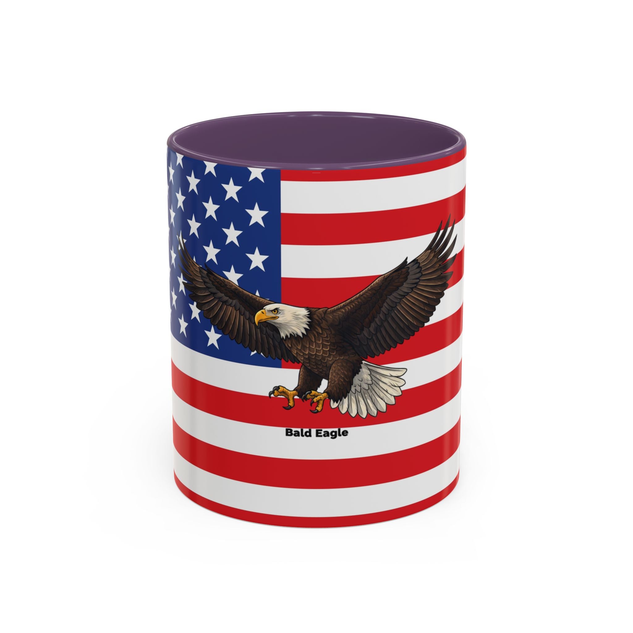 American Flag Mug with Bald Eagle – Patriotic Coffee Cup (11/15oz)