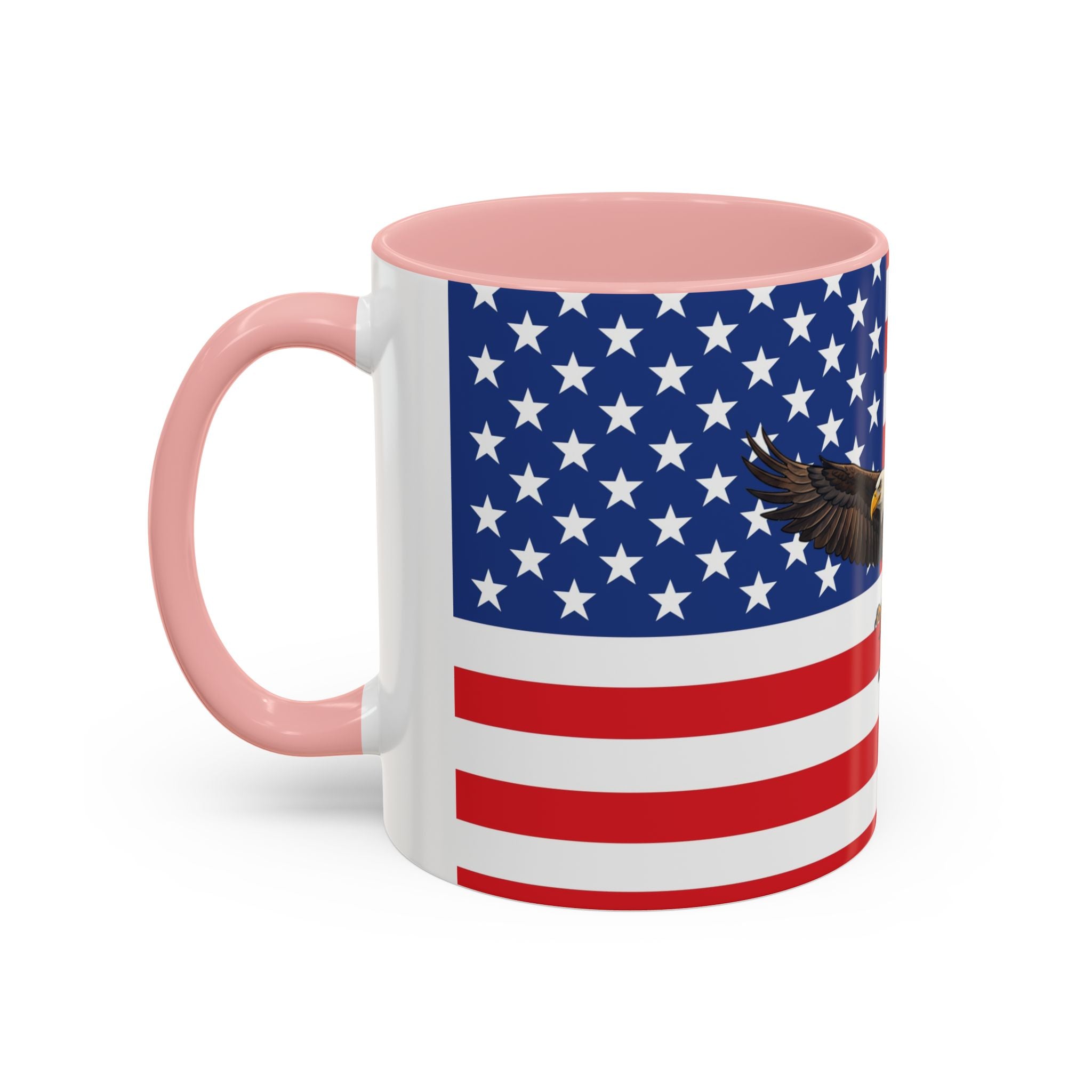 American Flag Mug with Bald Eagle – Patriotic Coffee Cup (11/15oz)