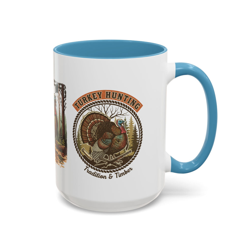 Turkey Hunting Coffee Mug — Rustic Wild Turkey Accent Mug (11/15 oz)