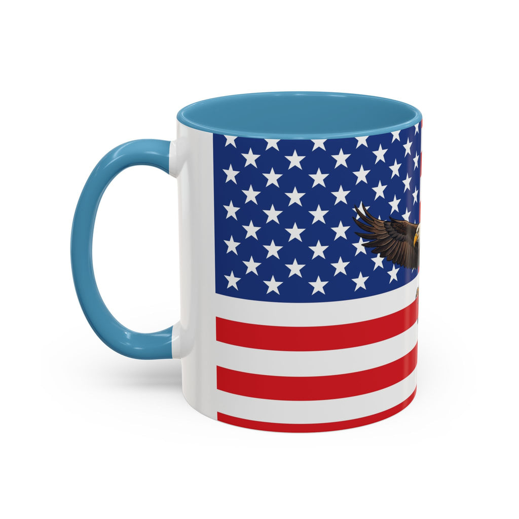 American Flag Mug with Bald Eagle – Patriotic Coffee Cup (11/15oz)