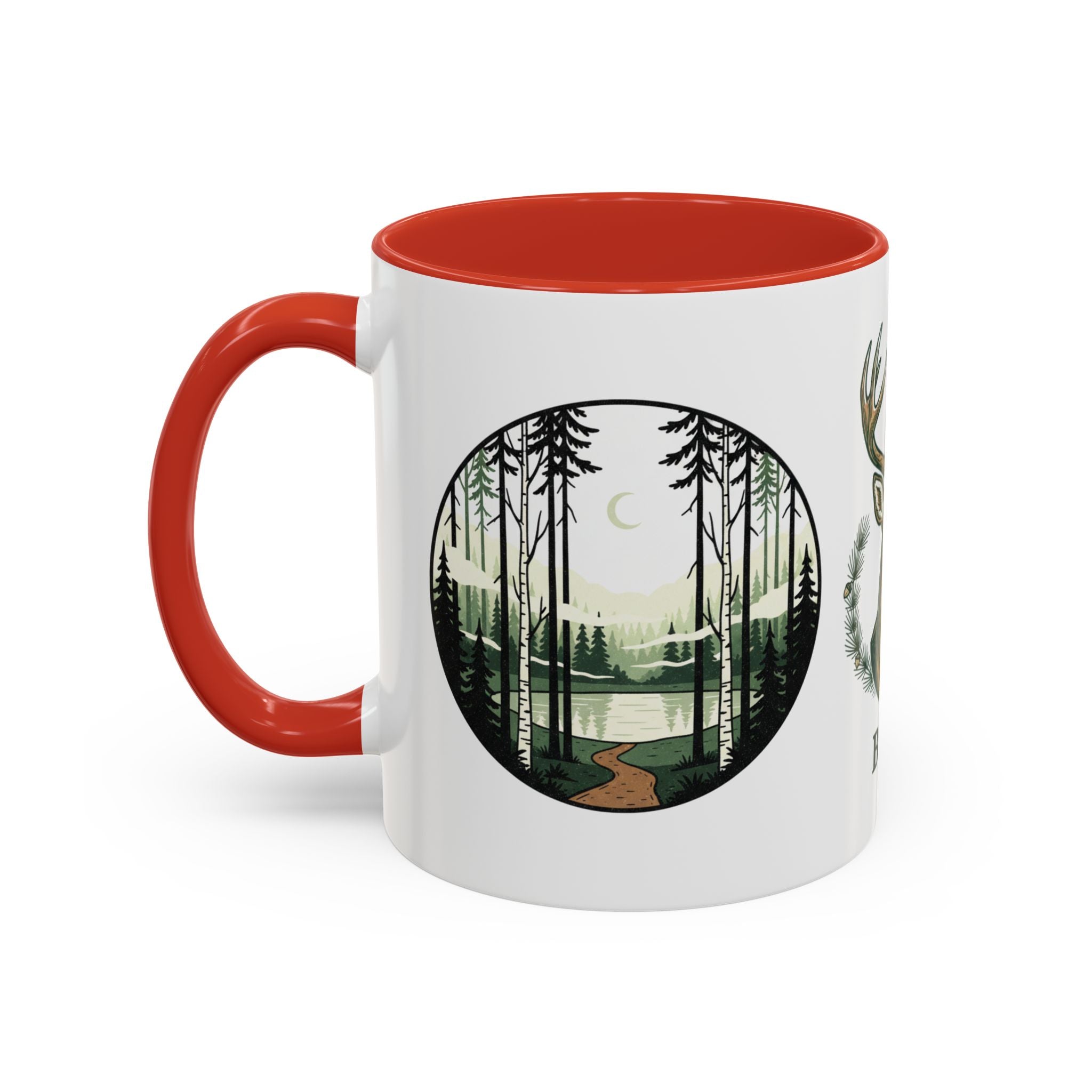 Buck Deer Coffee Mug — Forest Scenic Accent Mug (11/15oz)