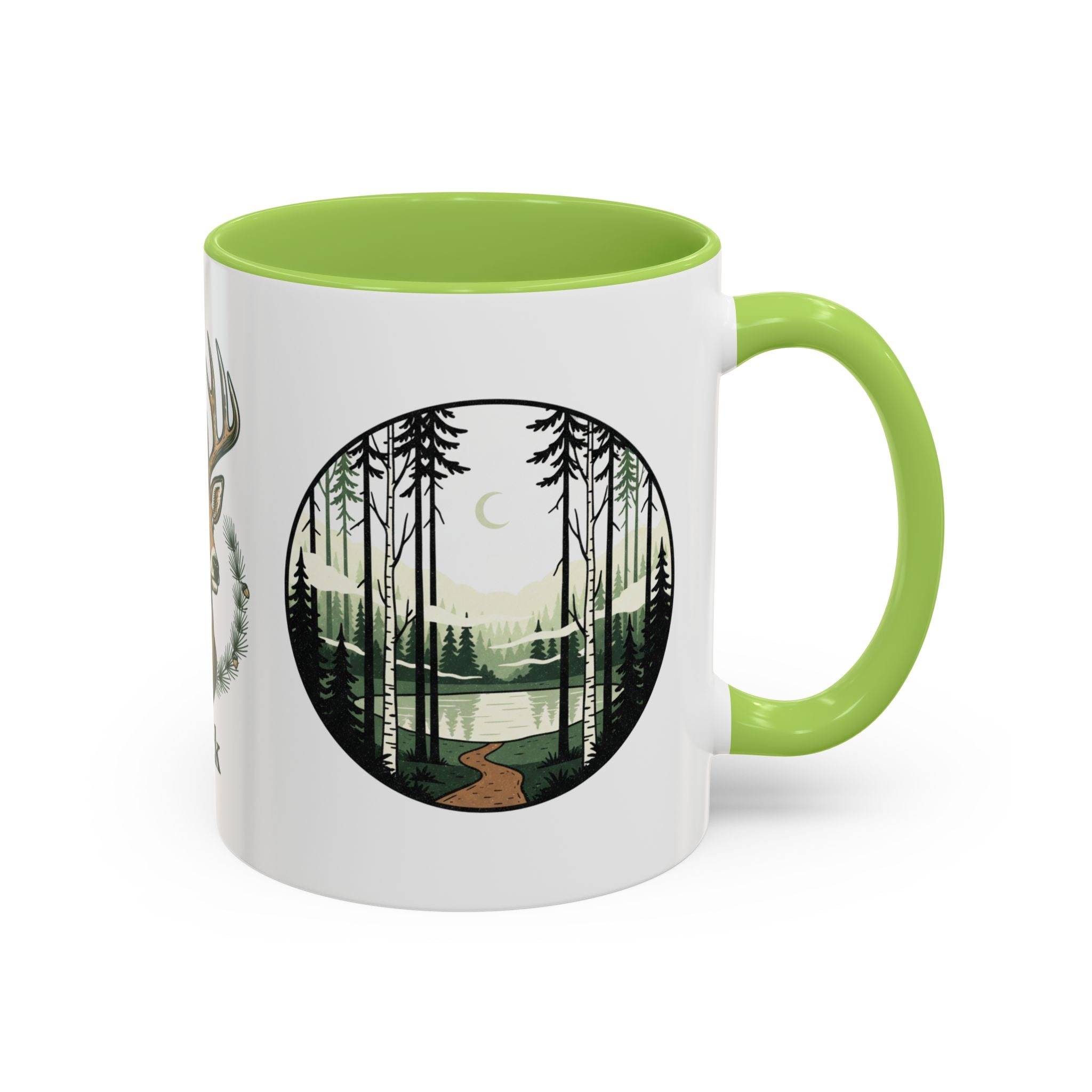 Buck Deer Coffee Mug — Forest Scenic Accent Mug (11/15oz)