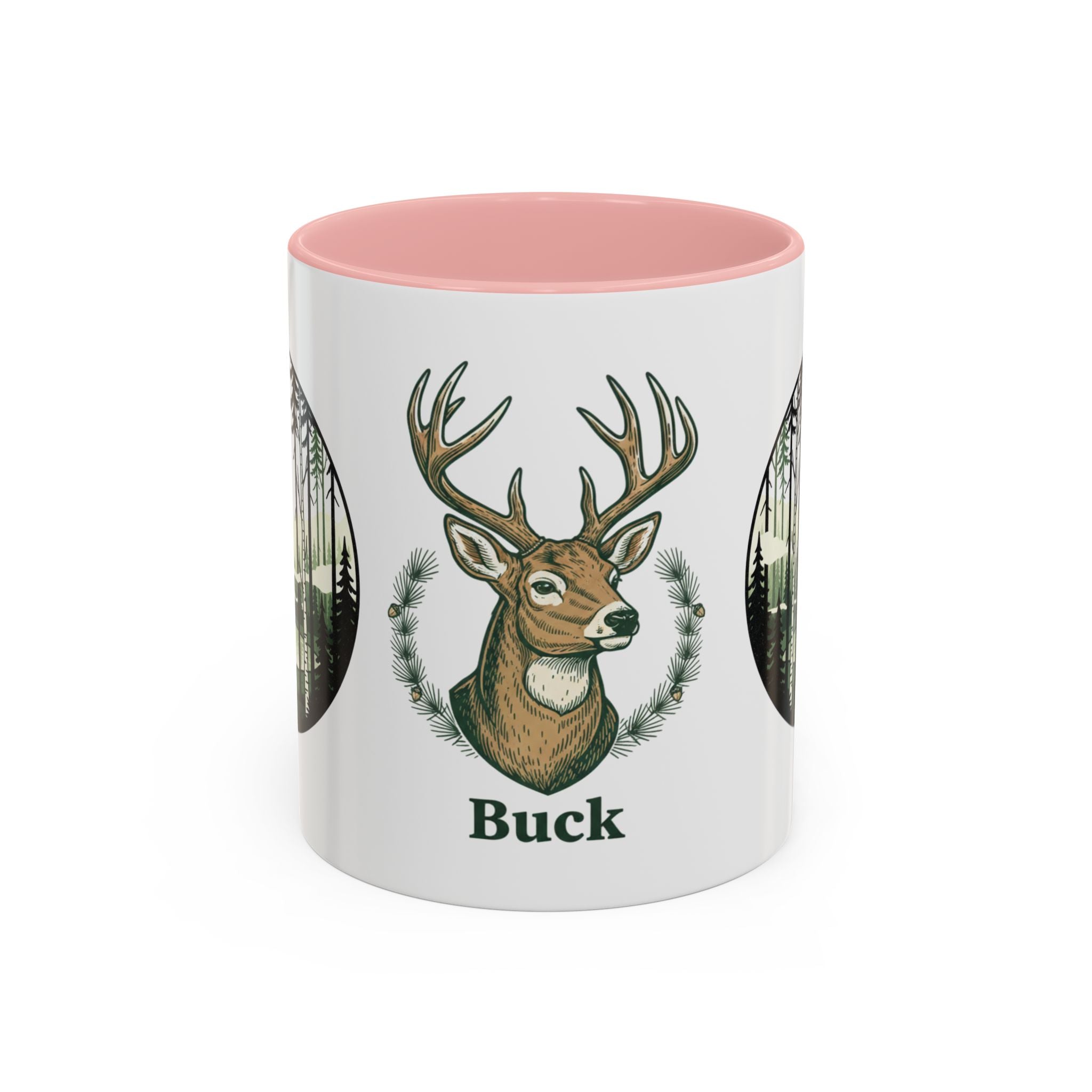 Buck Deer Coffee Mug — Forest Scenic Accent Mug (11/15oz)