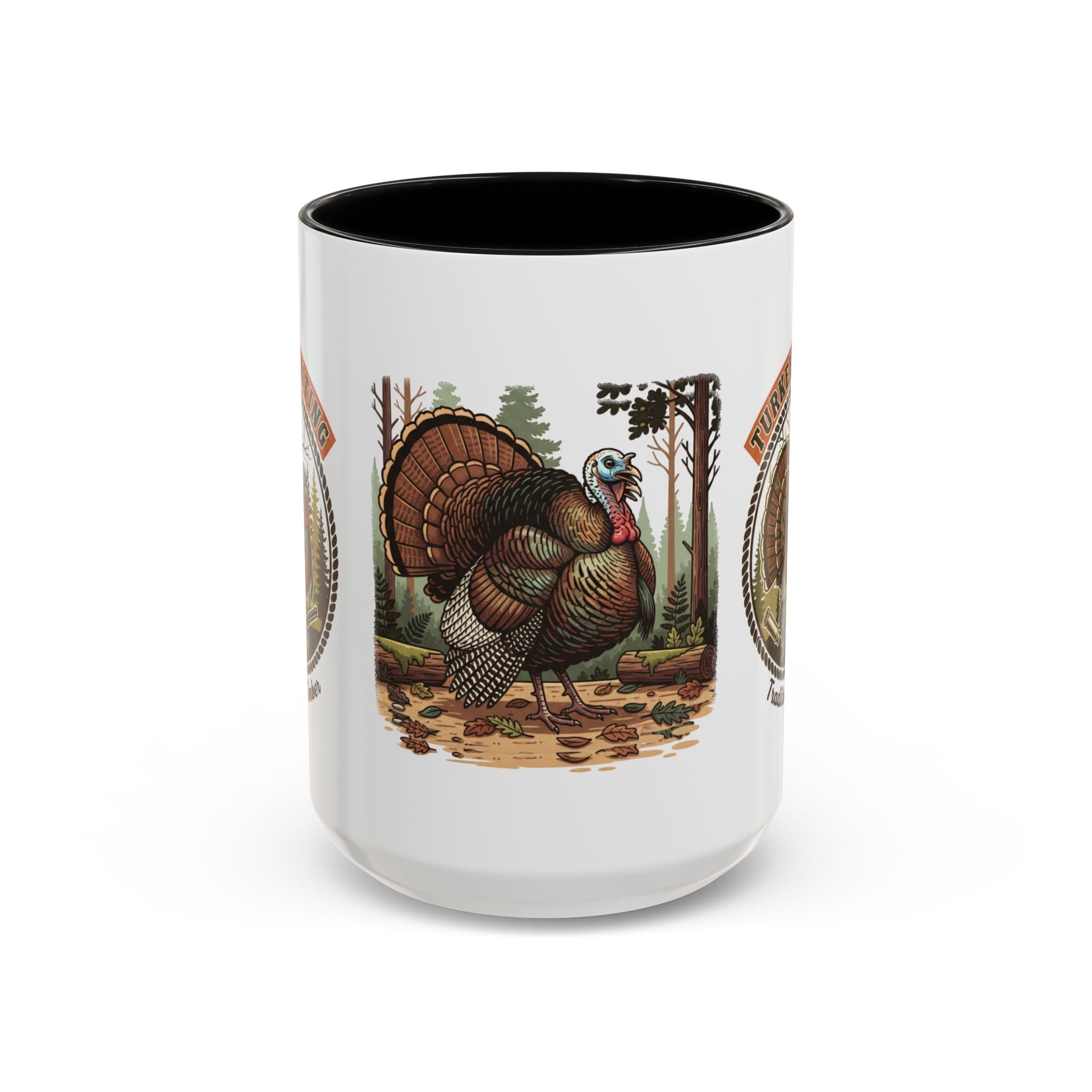 Turkey Hunting Coffee Mug — Rustic Wild Turkey Accent Mug (11/15 oz)