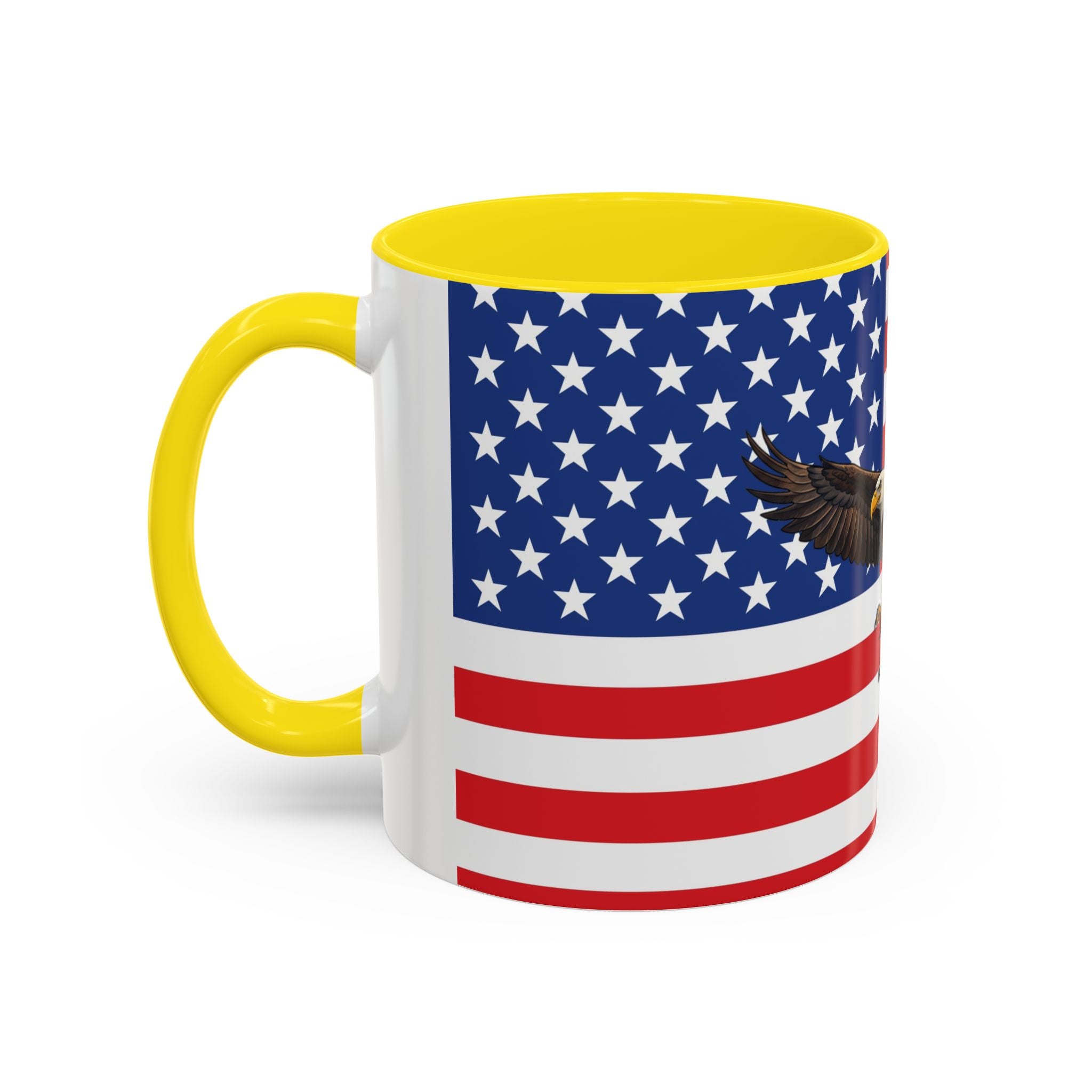 American Flag Mug with Bald Eagle – Patriotic Coffee Cup (11/15oz)