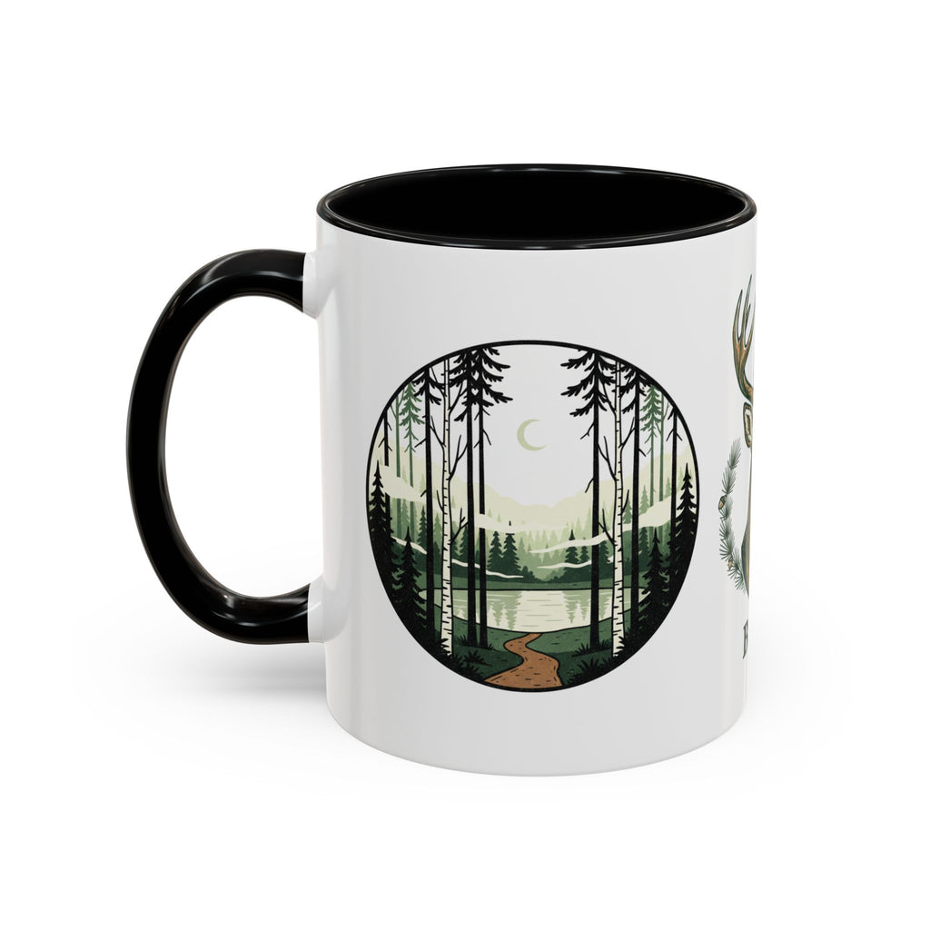 Buck Deer Coffee Mug — Forest Scenic Accent Mug (11/15oz)