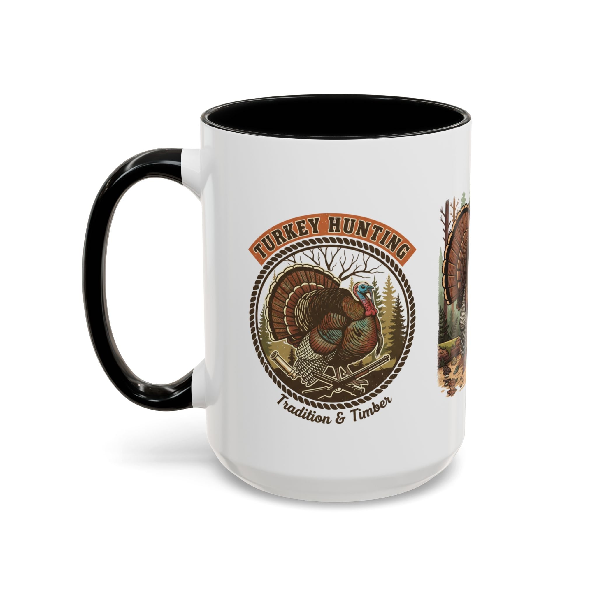 Turkey Hunting Coffee Mug — Rustic Wild Turkey Accent Mug (11/15 oz)