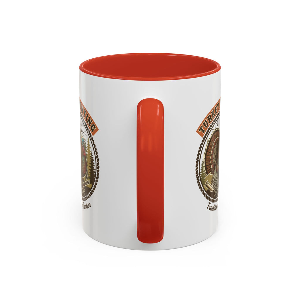 Turkey Hunting Coffee Mug — Rustic Wild Turkey Accent Mug (11/15 oz)