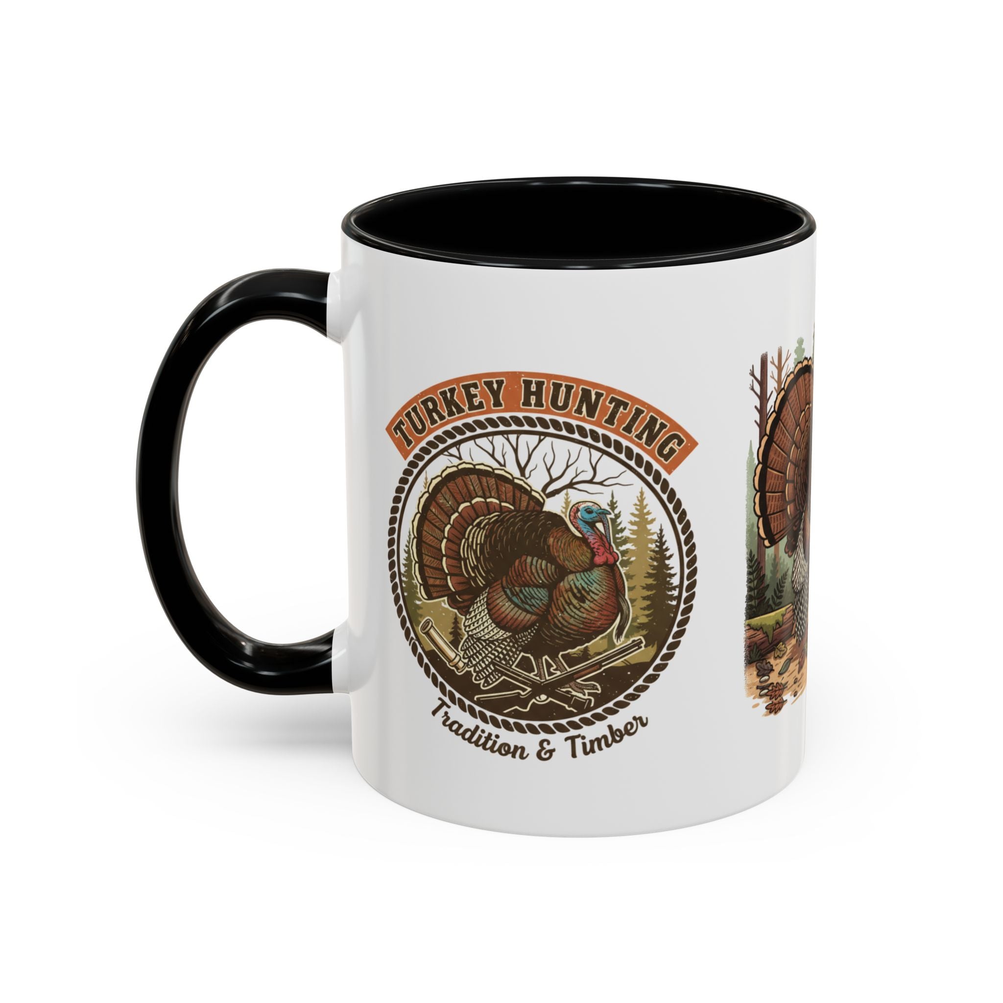 Turkey Hunting Coffee Mug — Rustic Wild Turkey Accent Mug (11/15 oz)