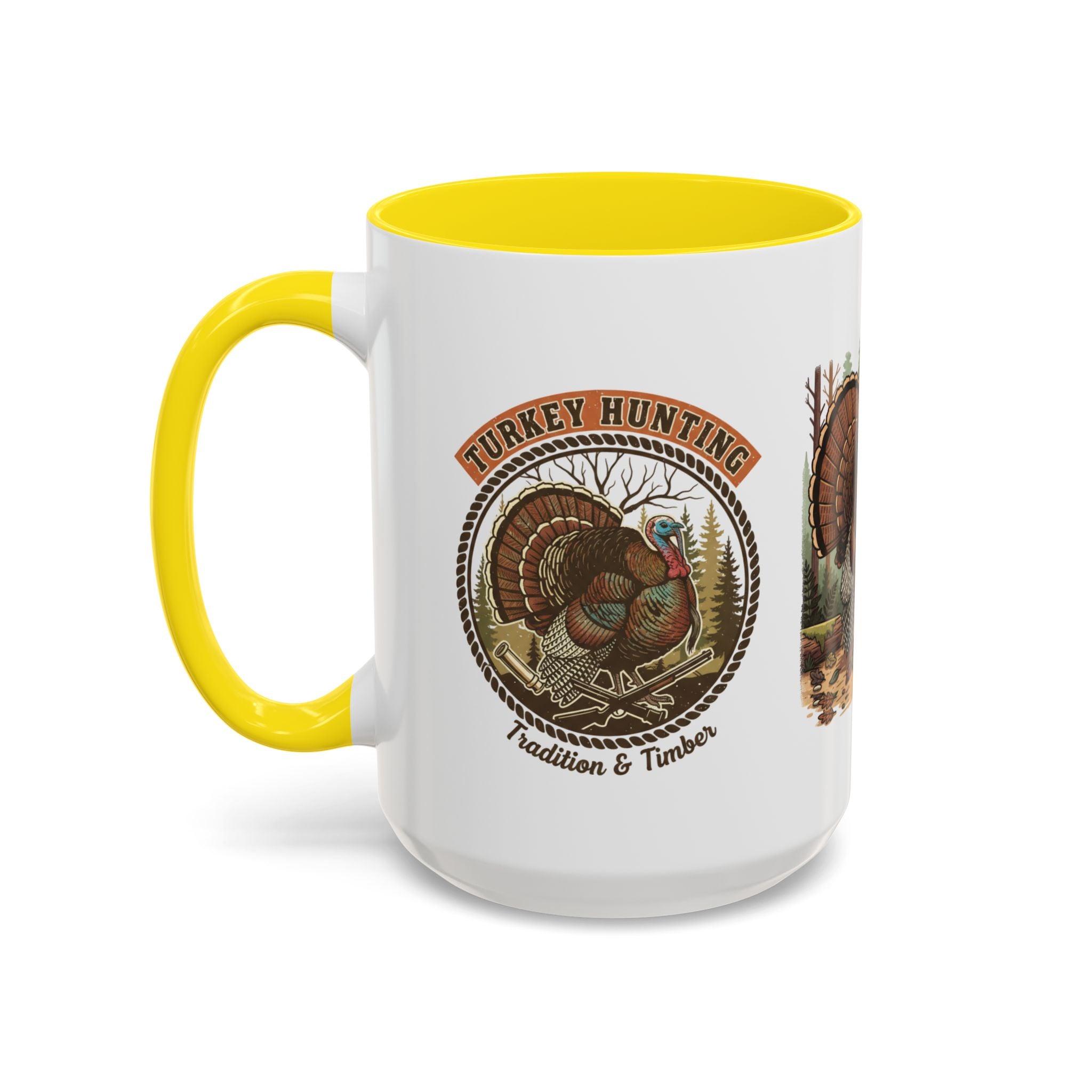 Turkey Hunting Coffee Mug — Rustic Wild Turkey Accent Mug (11/15 oz)