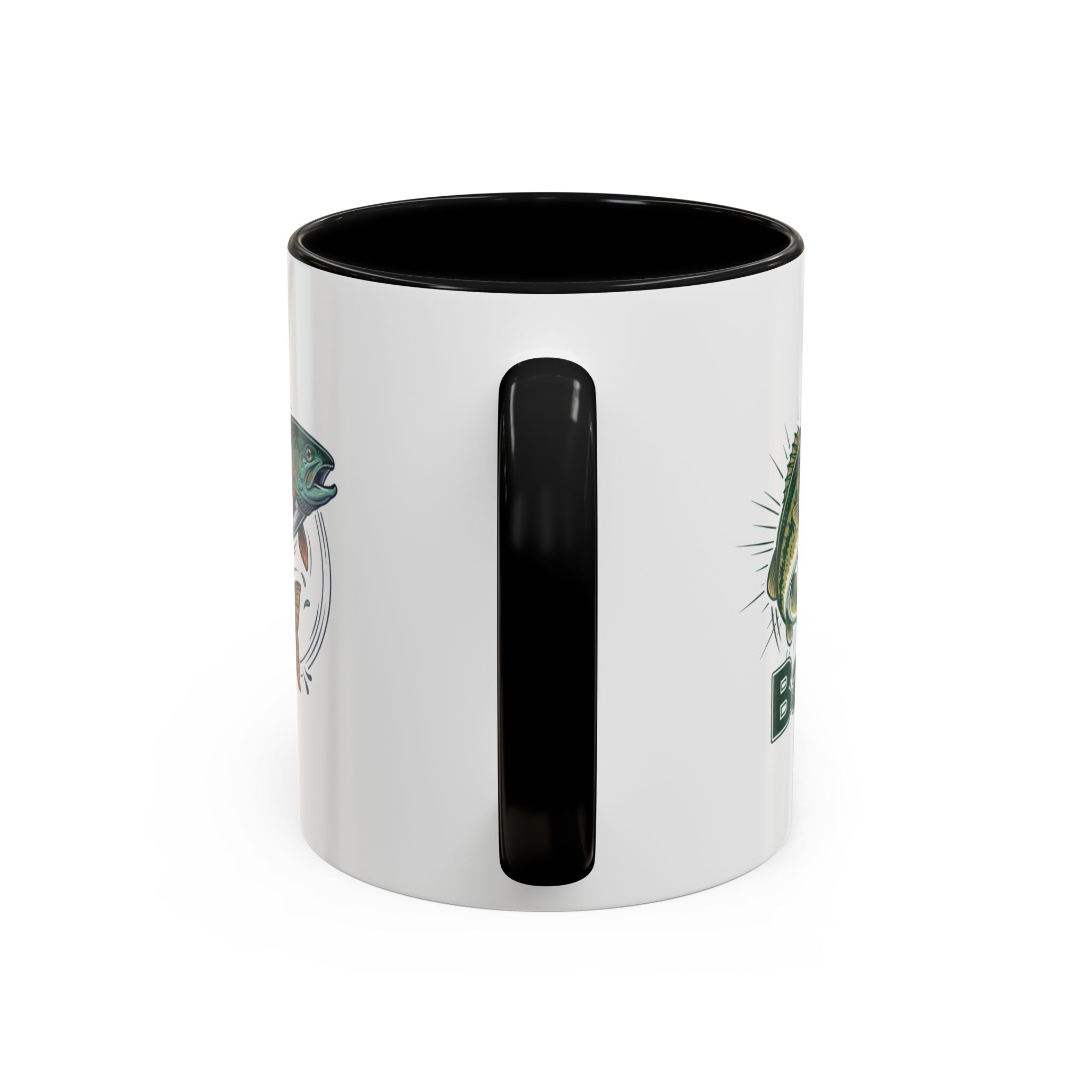 Fishing Mug — Animated Trout & Angler Coffee Cup (11/15oz)
