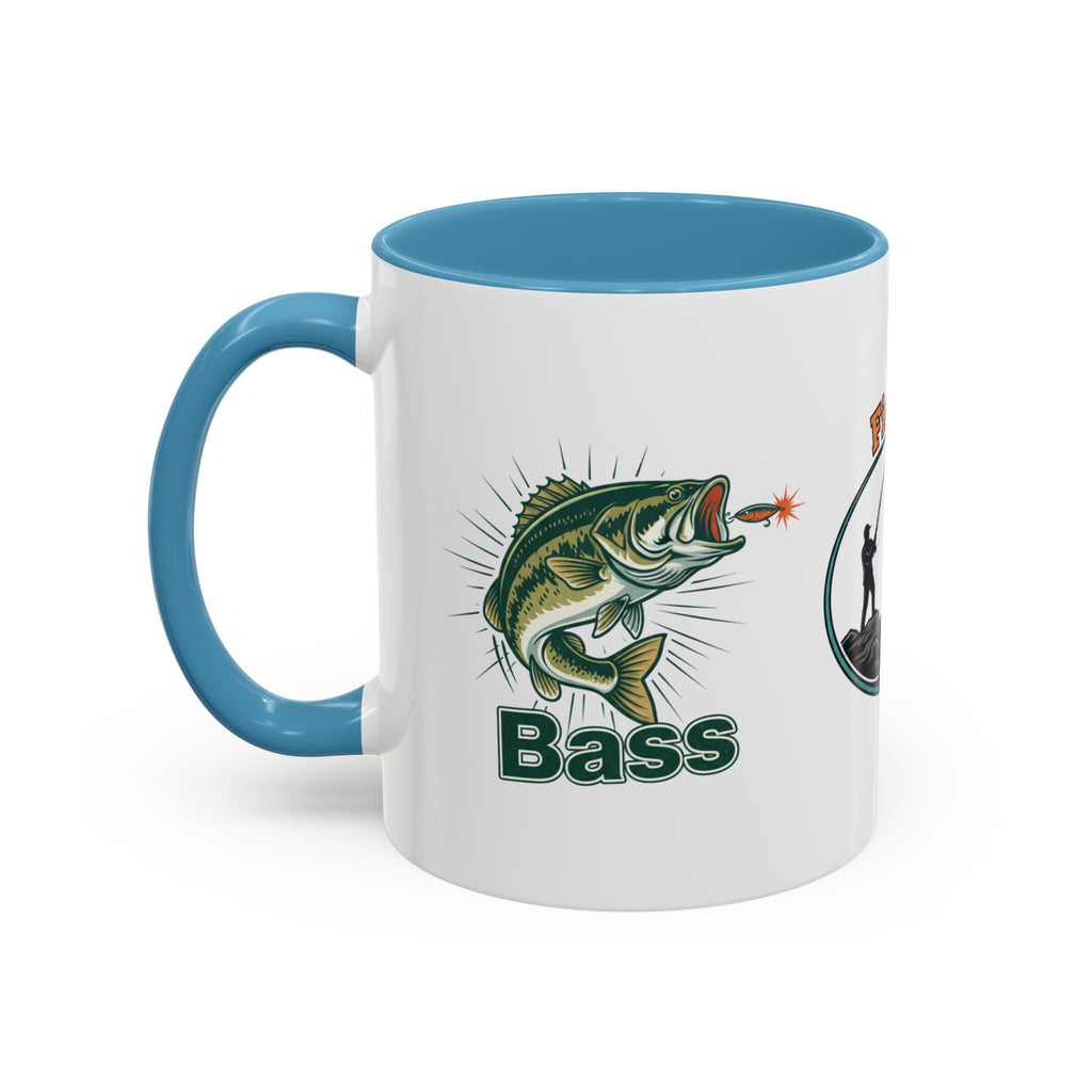 Fishing Mug — Animated Trout & Angler Coffee Cup (11/15oz)