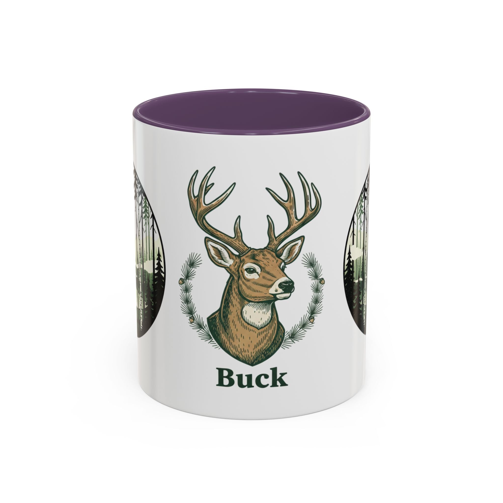 Buck Deer Coffee Mug — Forest Scenic Accent Mug (11/15oz)