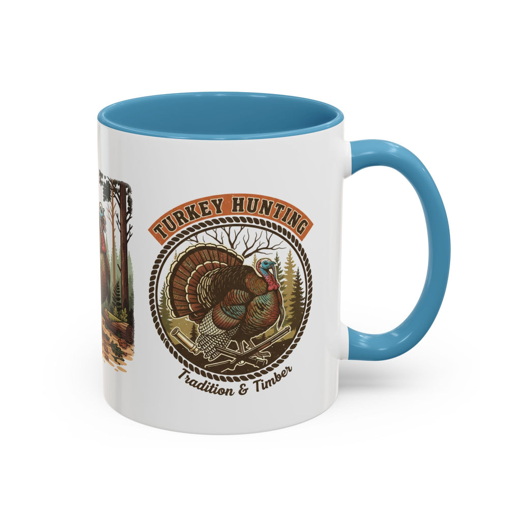 Turkey Hunting Coffee Mug — Rustic Wild Turkey Accent Mug (11/15 oz)