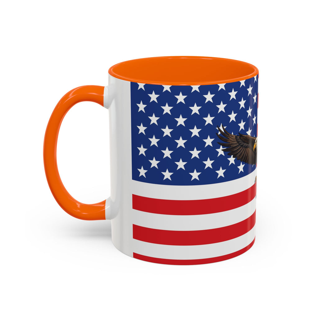 American Flag Mug with Bald Eagle – Patriotic Coffee Cup (11/15oz)
