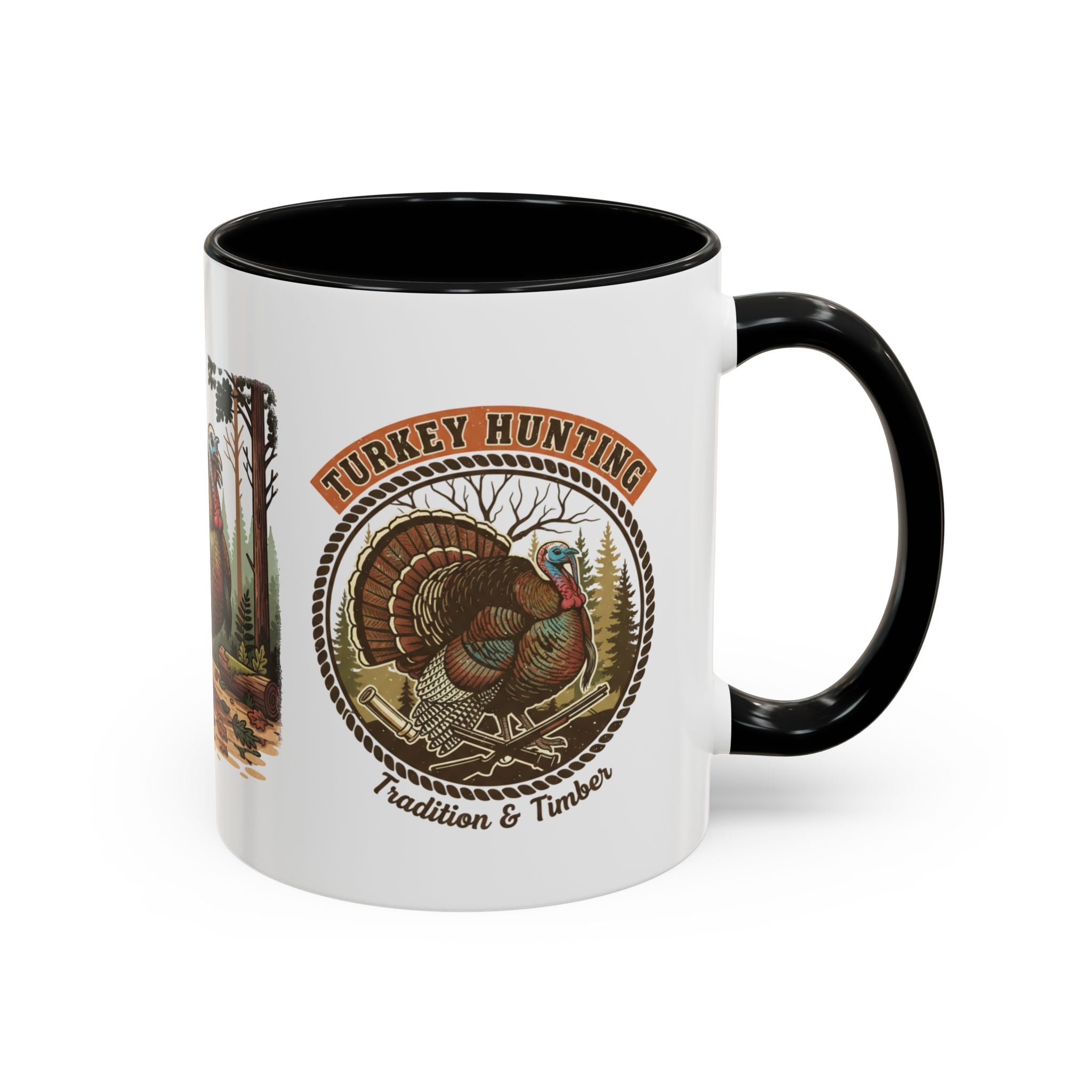 Turkey Hunting Coffee Mug — Rustic Wild Turkey Accent Mug (11/15 oz)