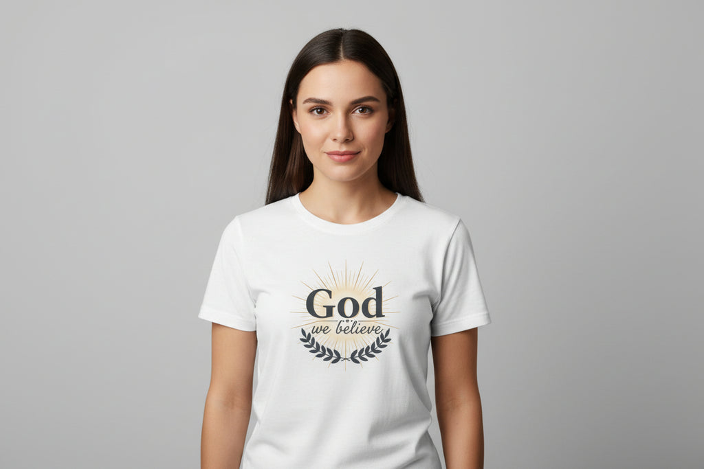God We Believe Praying T‑Shirt