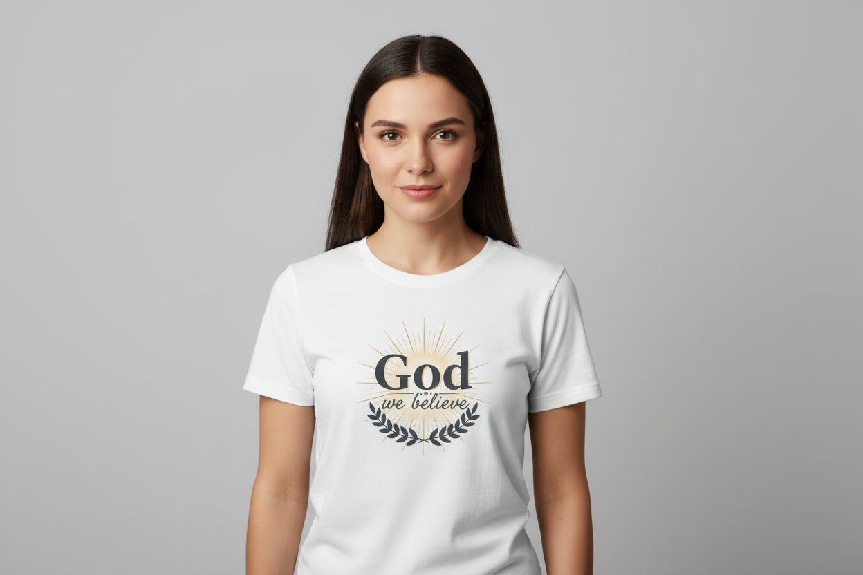 God We Believe Praying T‑Shirt
