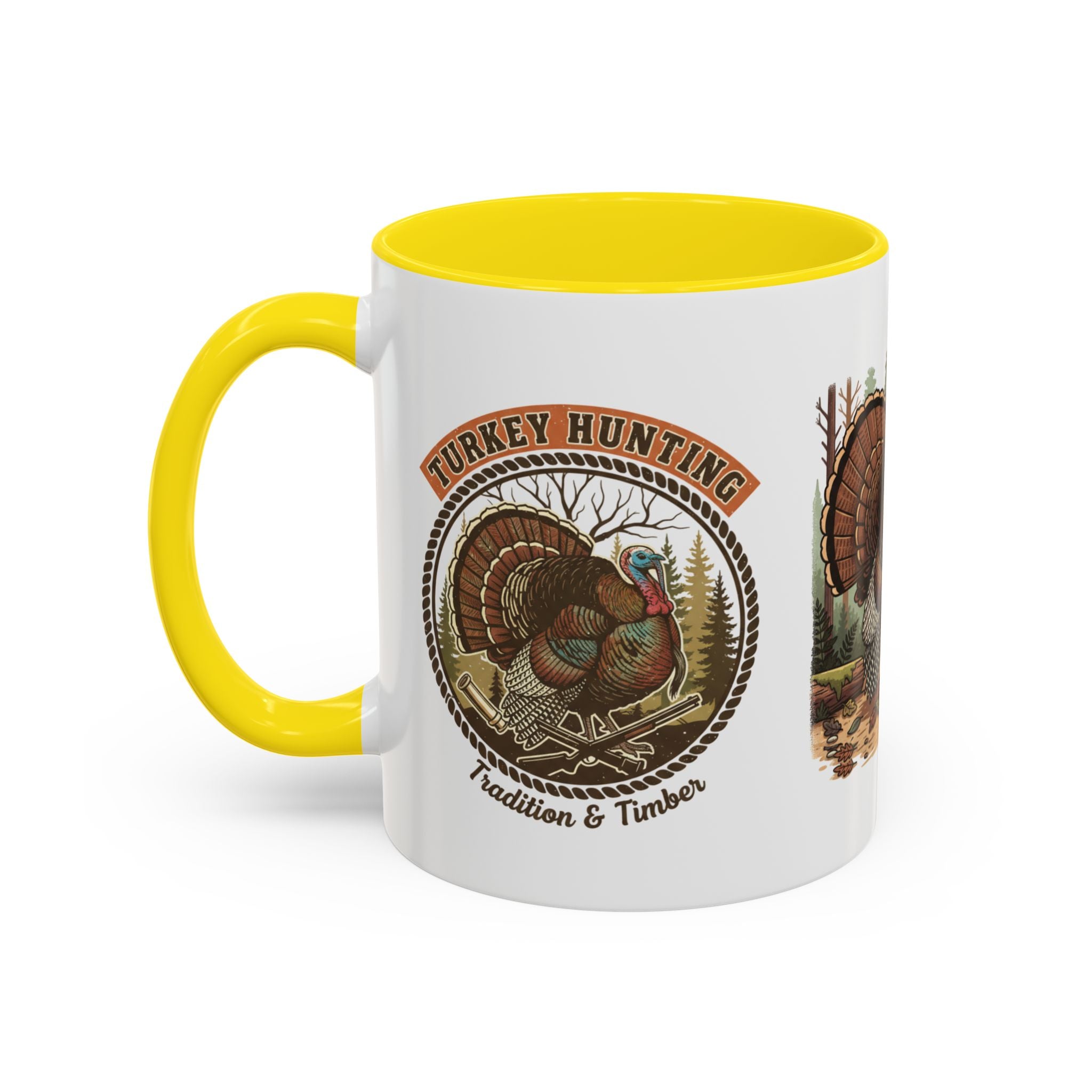 Turkey Hunting Coffee Mug — Rustic Wild Turkey Accent Mug (11/15 oz)