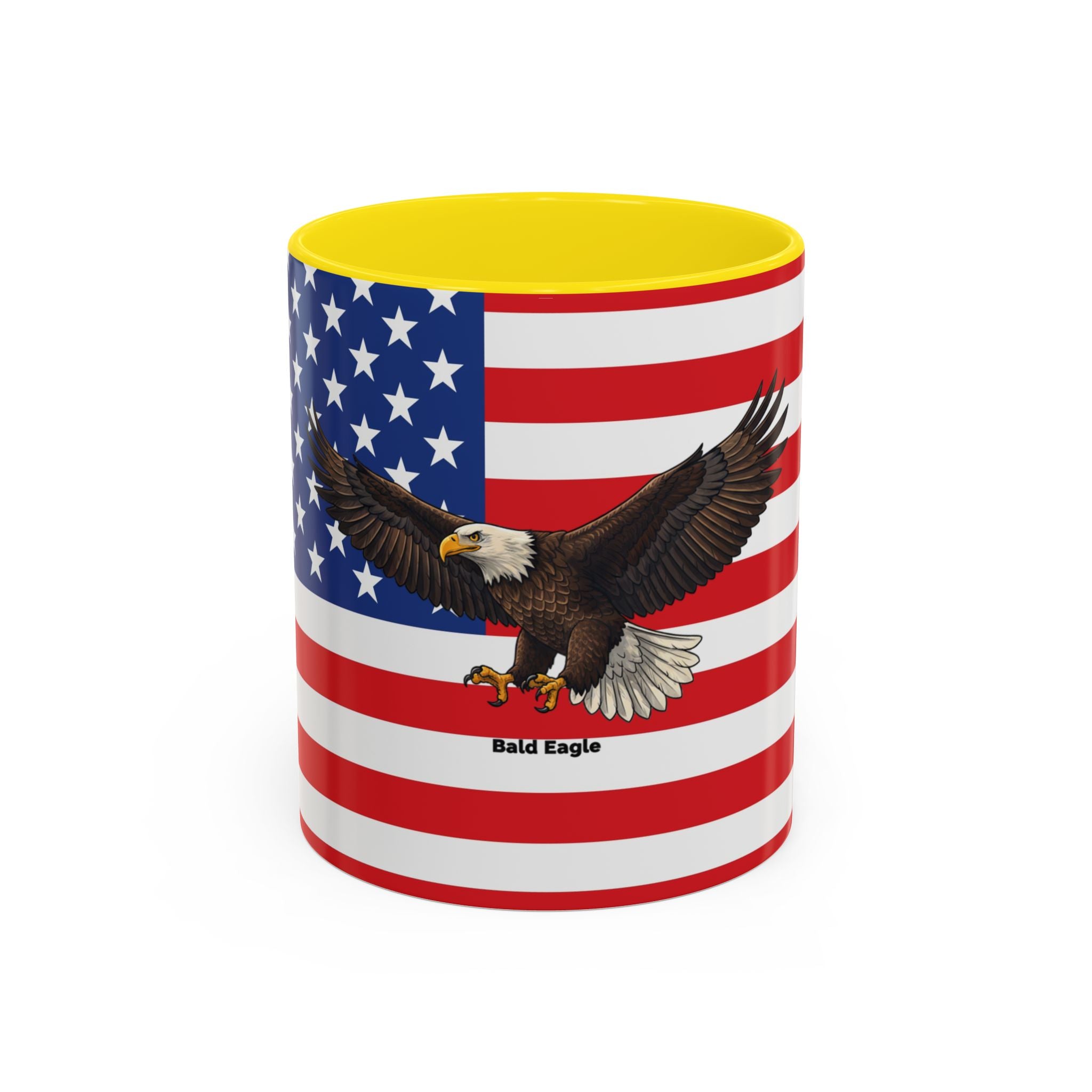 American Flag Mug with Bald Eagle – Patriotic Coffee Cup (11/15oz)