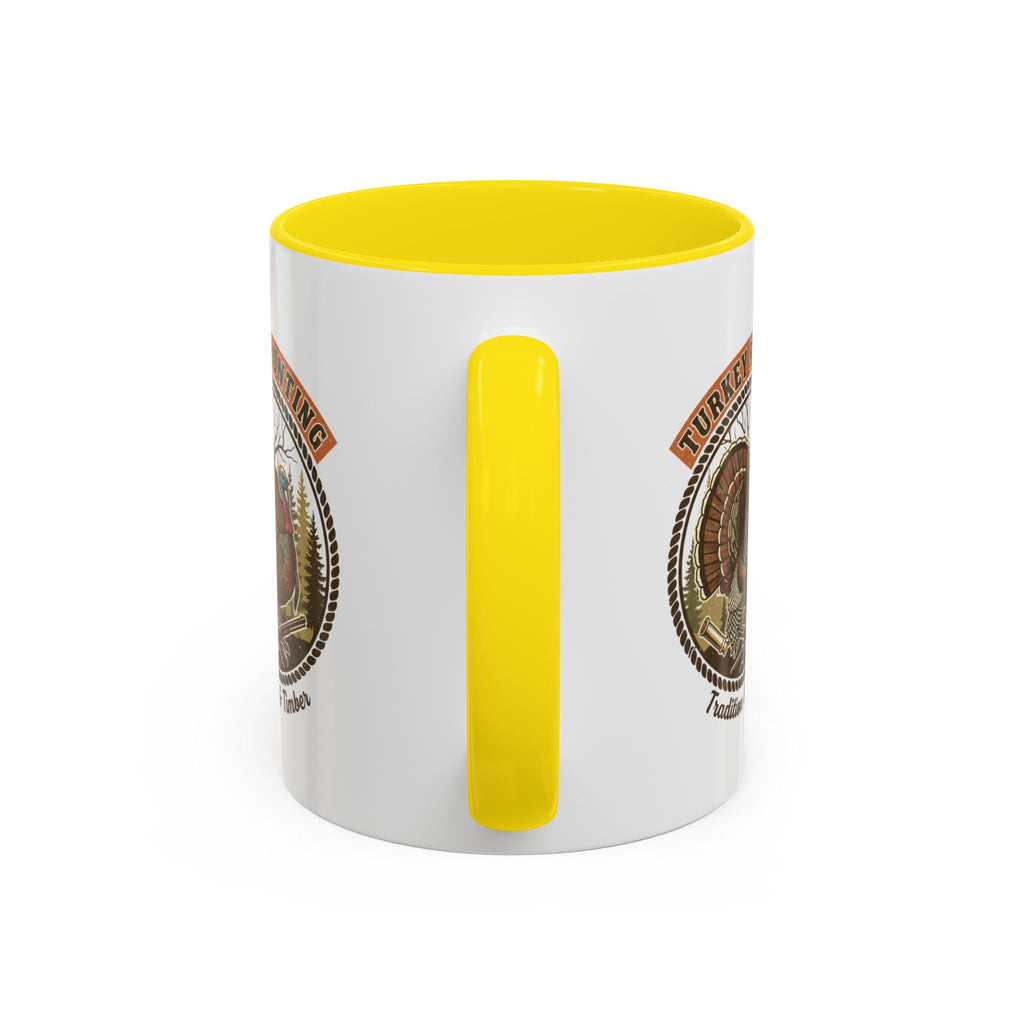 Turkey Hunting Coffee Mug — Rustic Wild Turkey Accent Mug (11/15 oz)