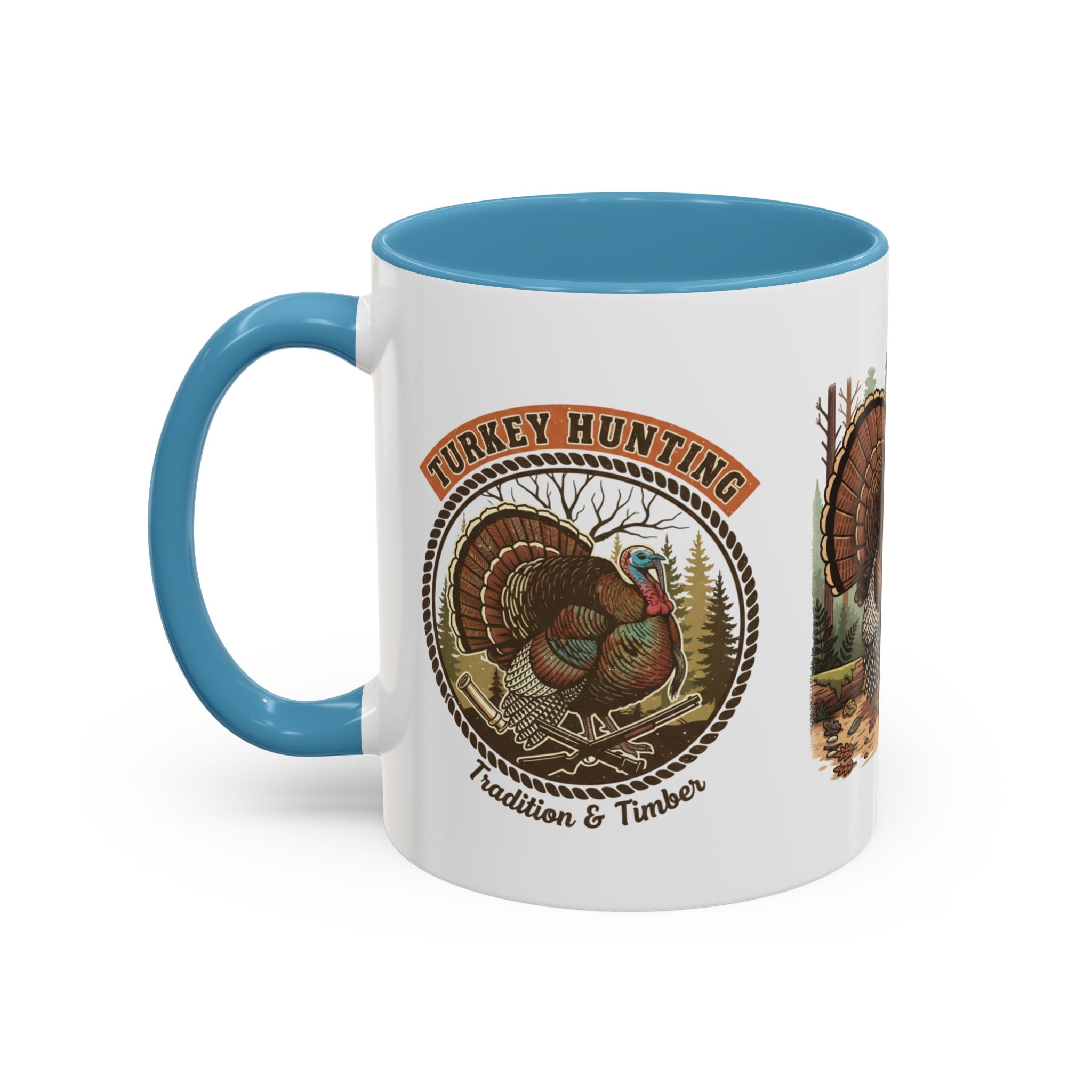 Turkey Hunting Coffee Mug — Rustic Wild Turkey Accent Mug (11/15 oz)