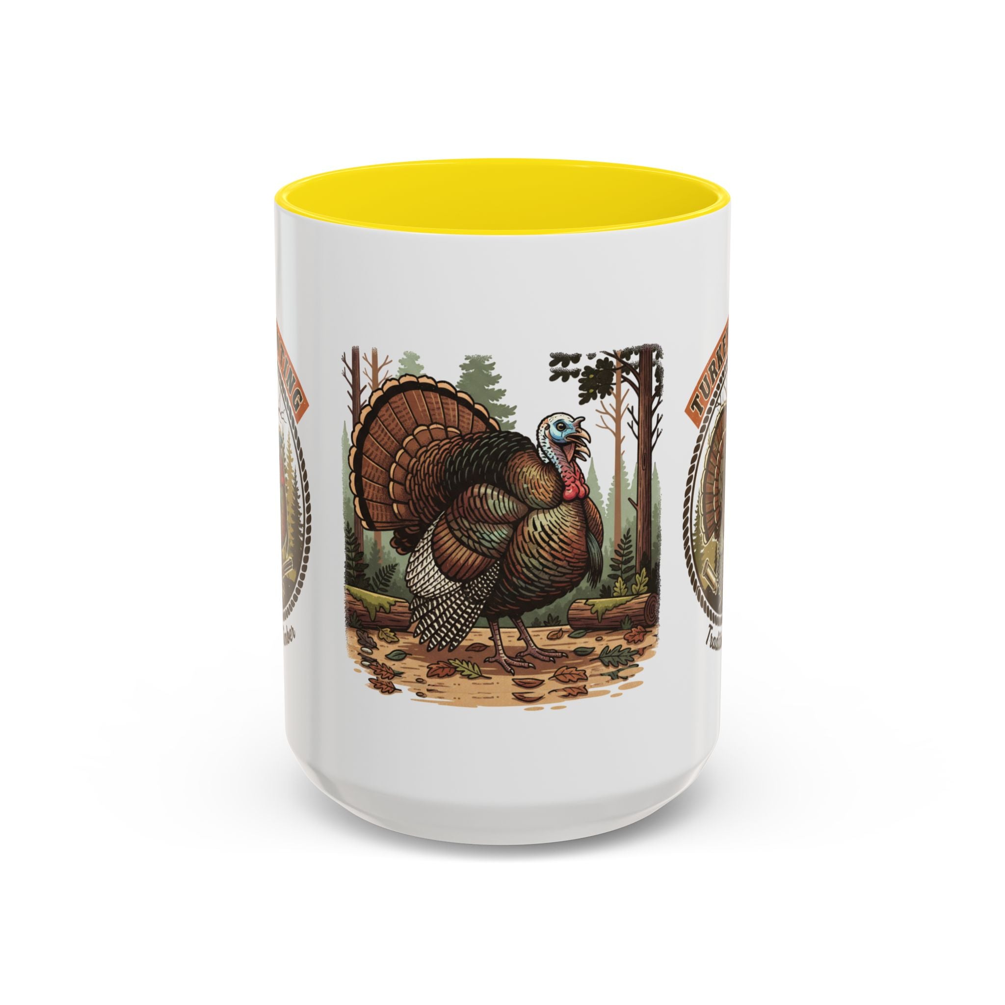 Turkey Hunting Coffee Mug — Rustic Wild Turkey Accent Mug (11/15 oz)