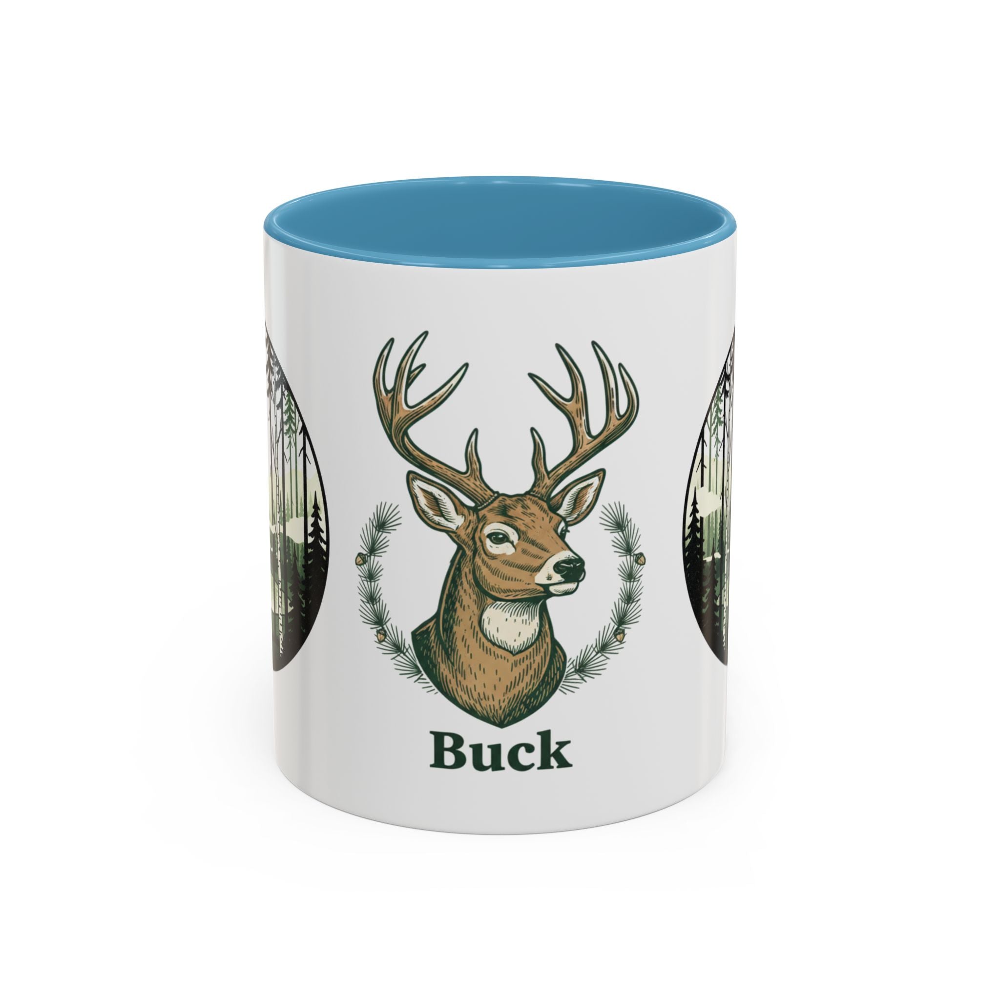 Buck Deer Coffee Mug — Forest Scenic Accent Mug (11/15oz)