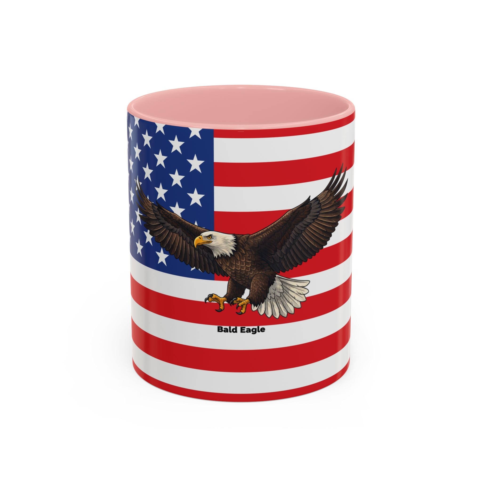 American Flag Mug with Bald Eagle – Patriotic Coffee Cup (11/15oz)