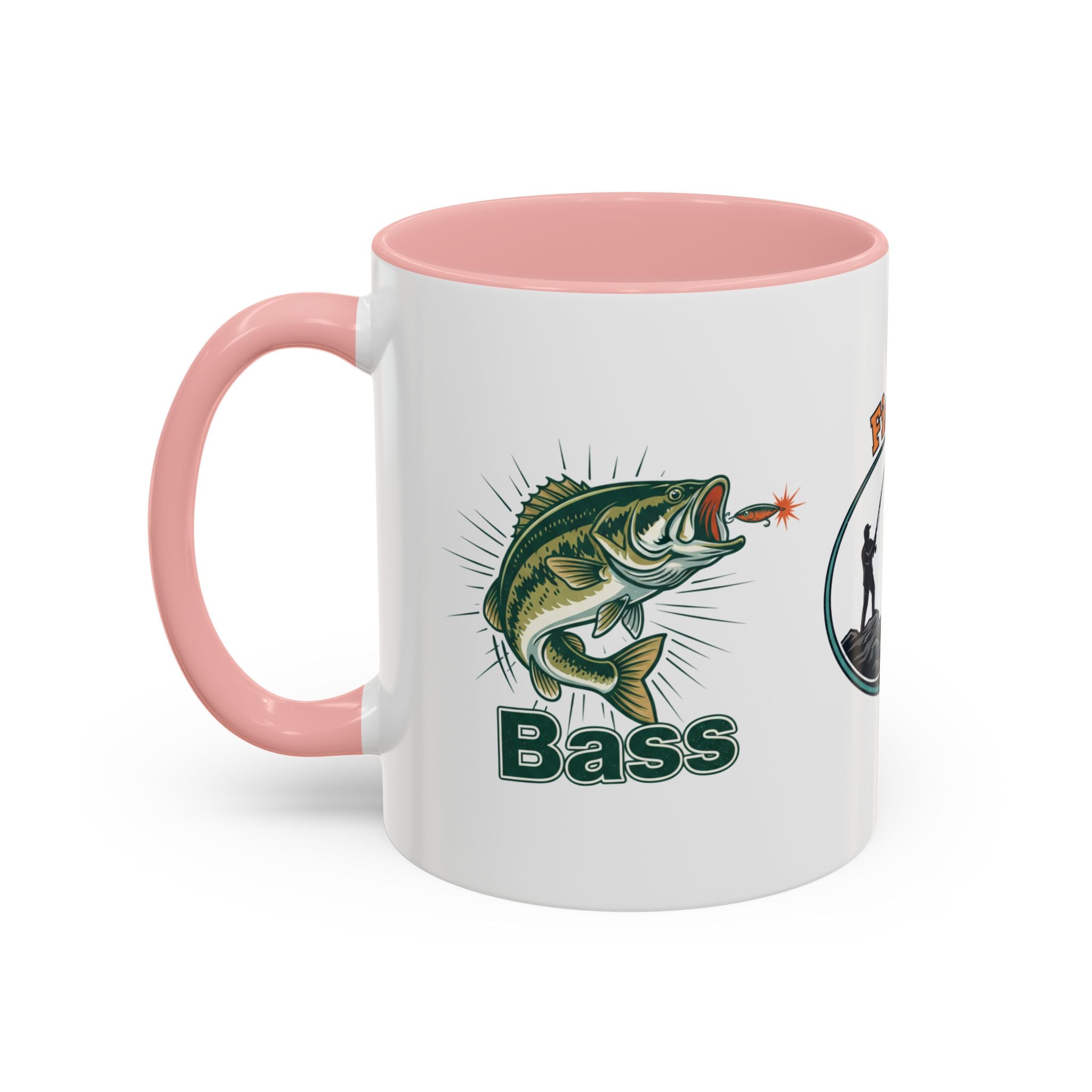 Fishing Mug — Animated Trout & Angler Coffee Cup (11/15oz)