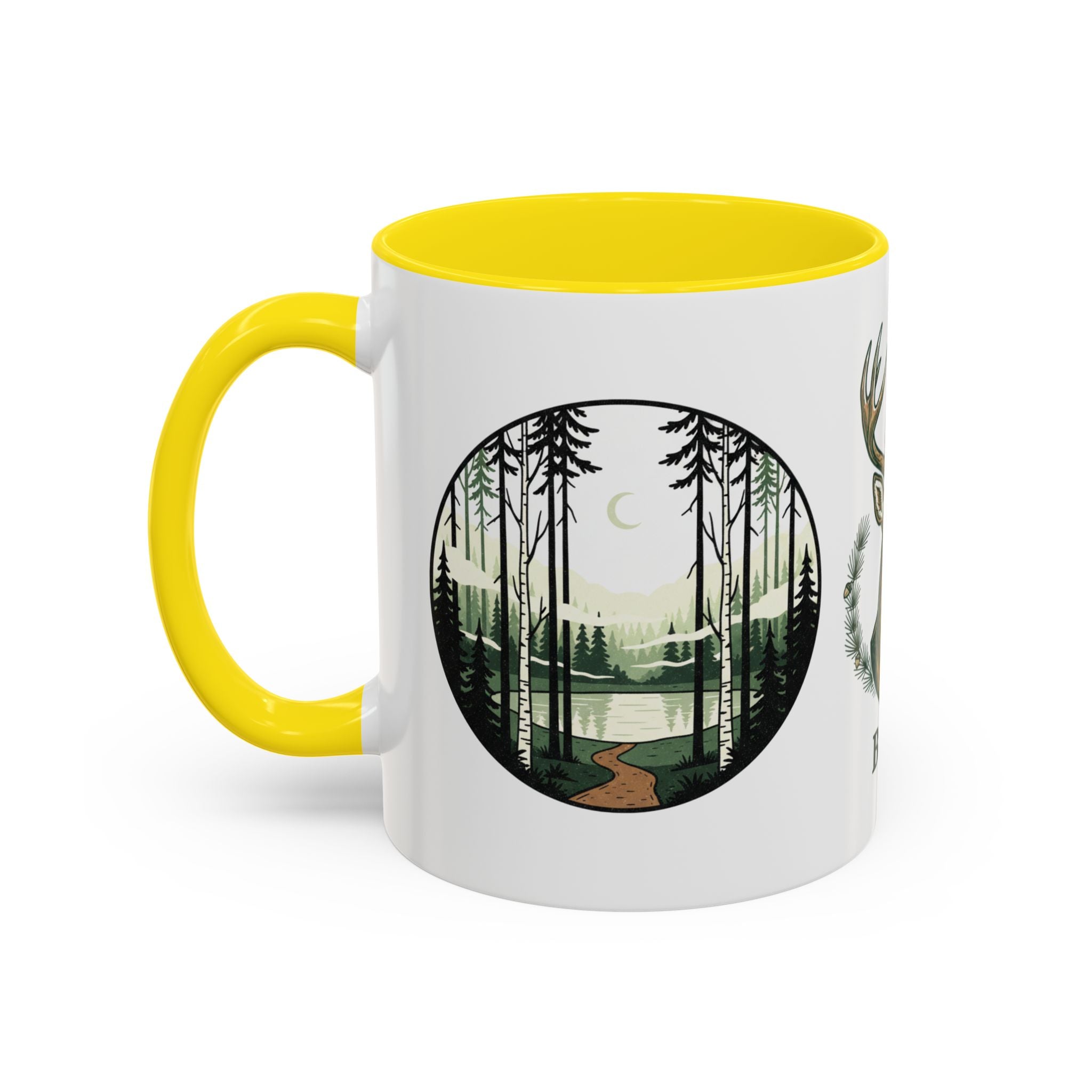 Buck Deer Coffee Mug — Forest Scenic Accent Mug (11/15oz)
