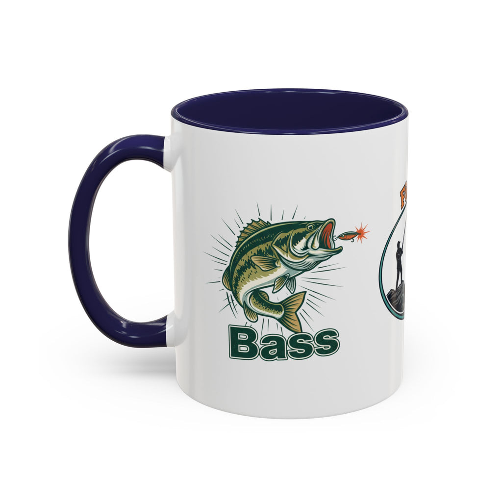 Fishing Mug — Animated Trout & Angler Coffee Cup (11/15oz)
