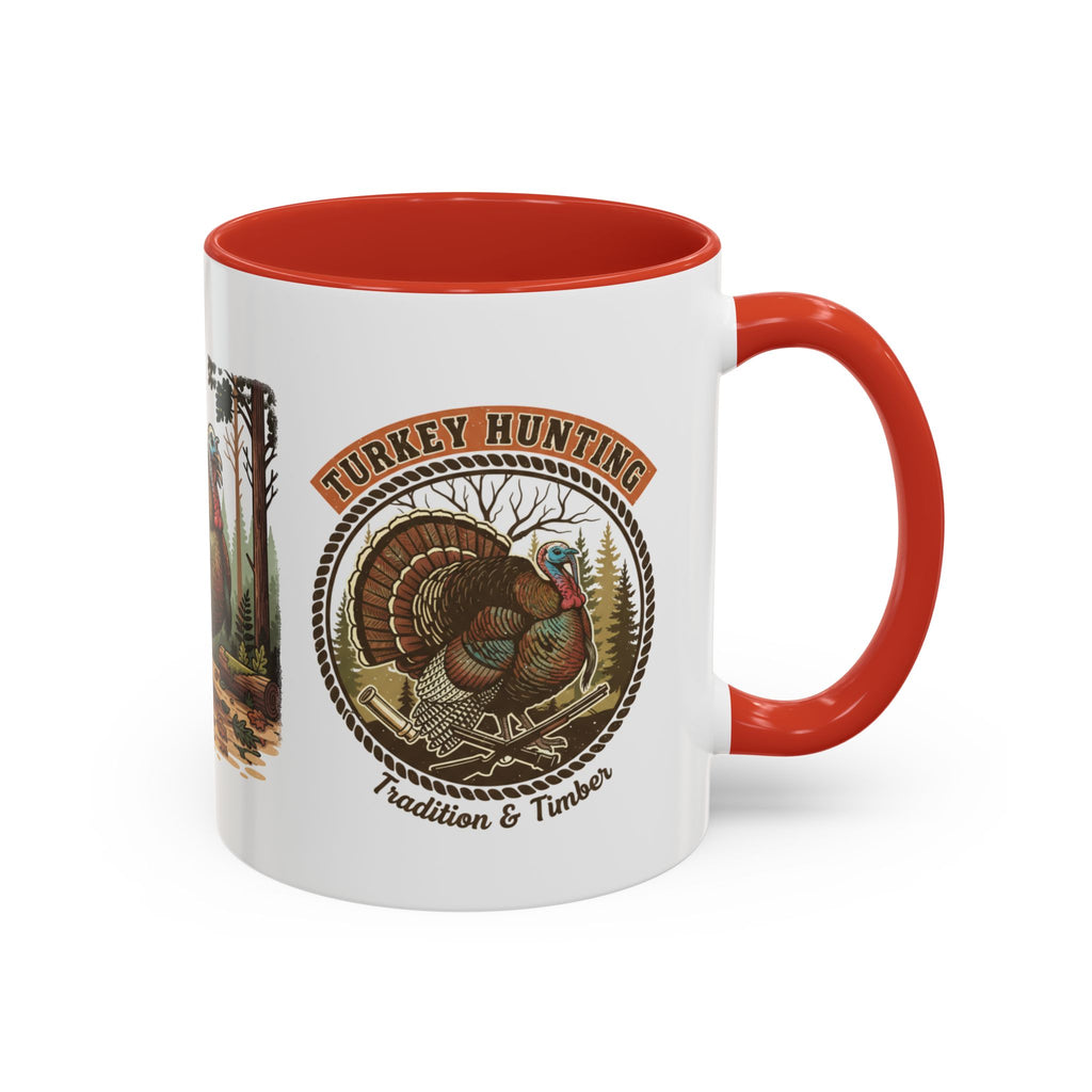 Turkey Hunting Coffee Mug — Rustic Wild Turkey Accent Mug (11/15 oz)