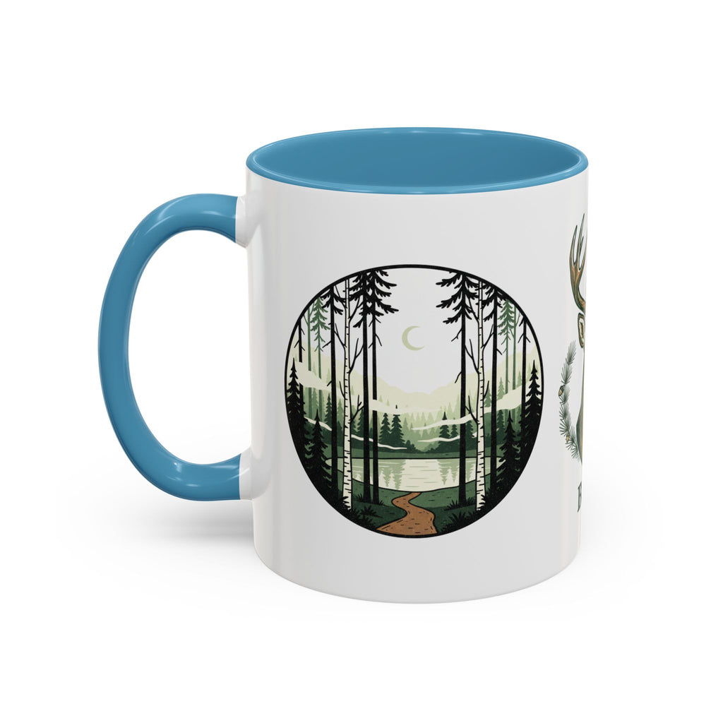 Buck Deer Coffee Mug — Forest Scenic Accent Mug (11/15oz)