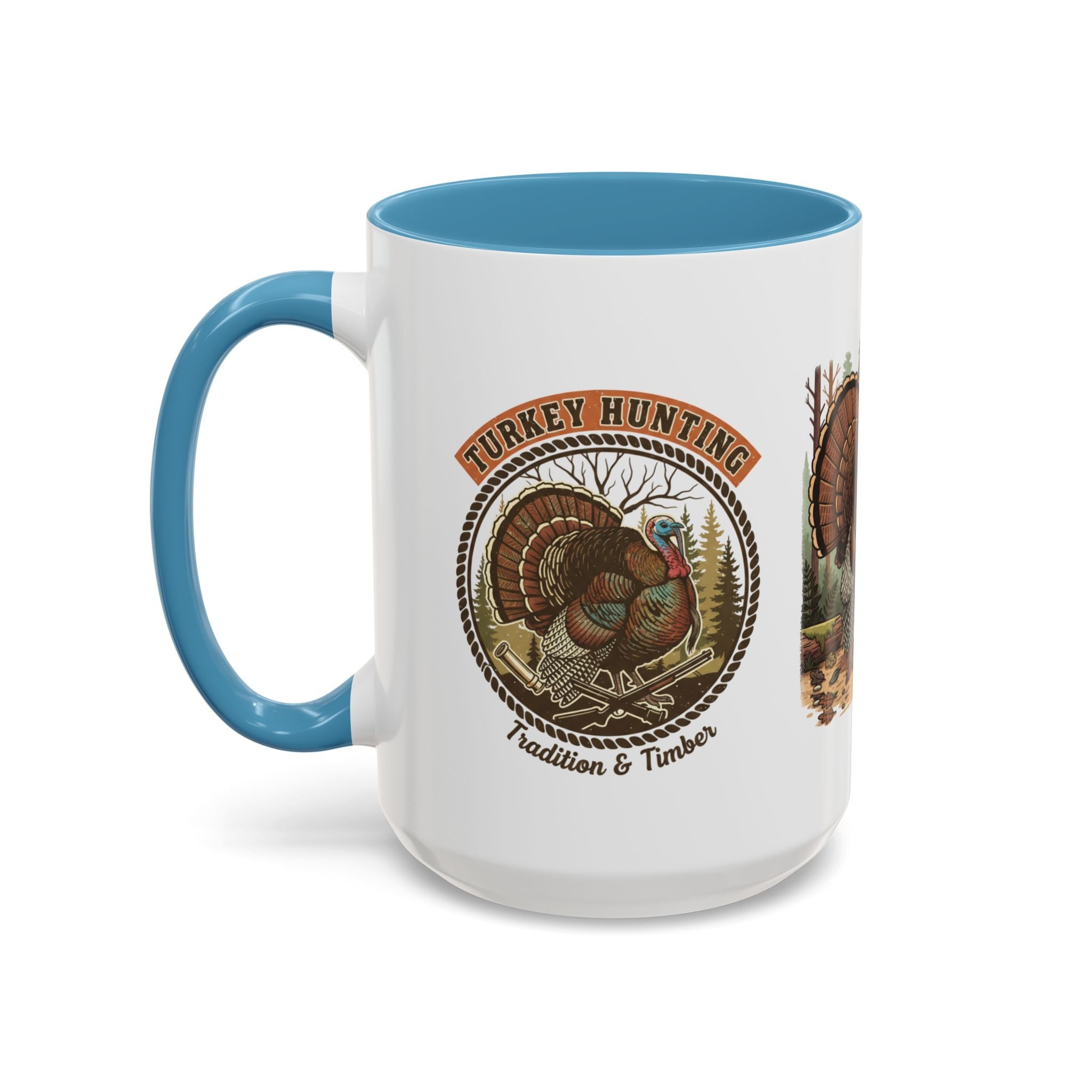 Turkey Hunting Coffee Mug — Rustic Wild Turkey Accent Mug (11/15 oz)